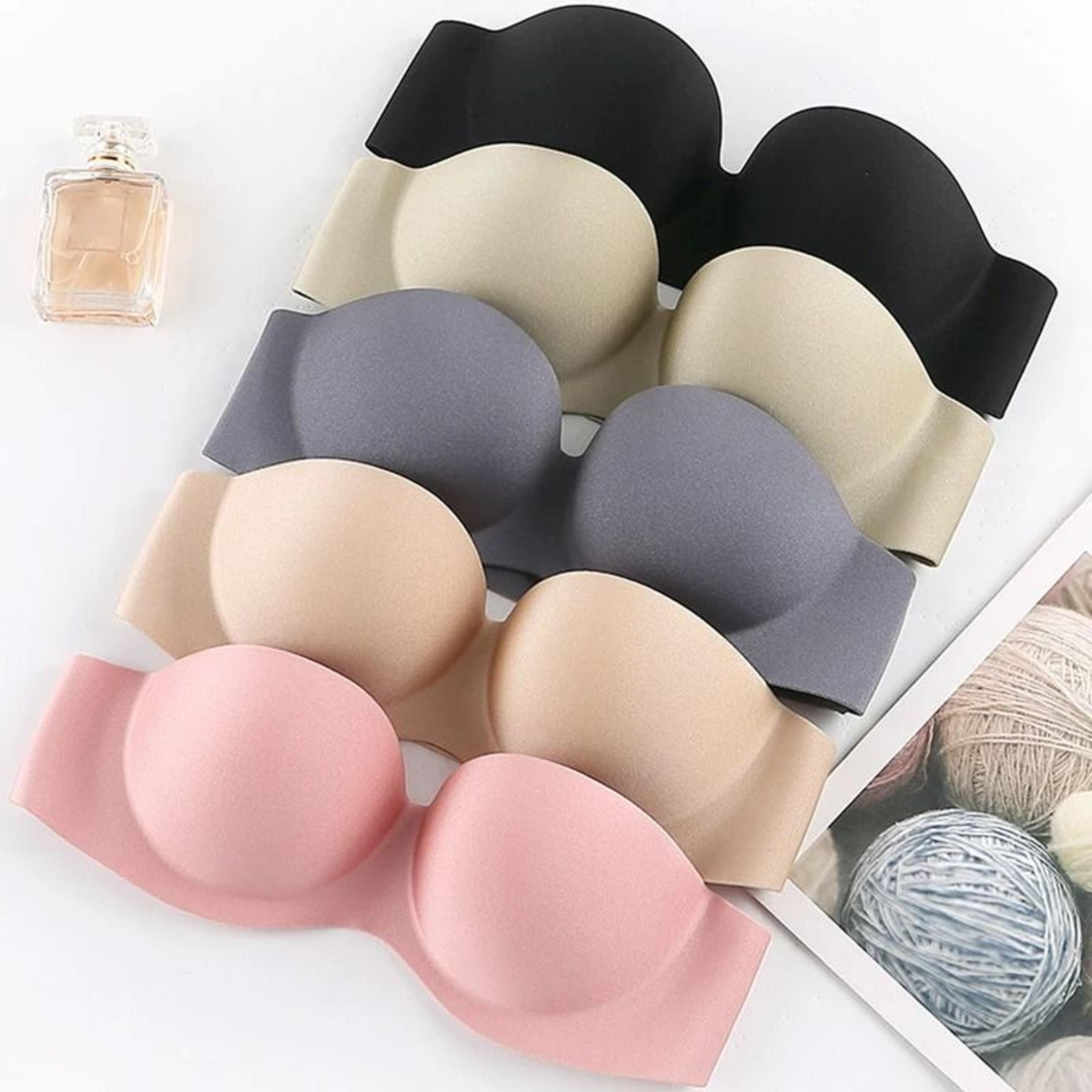 invisible strapless push up bra with front closure