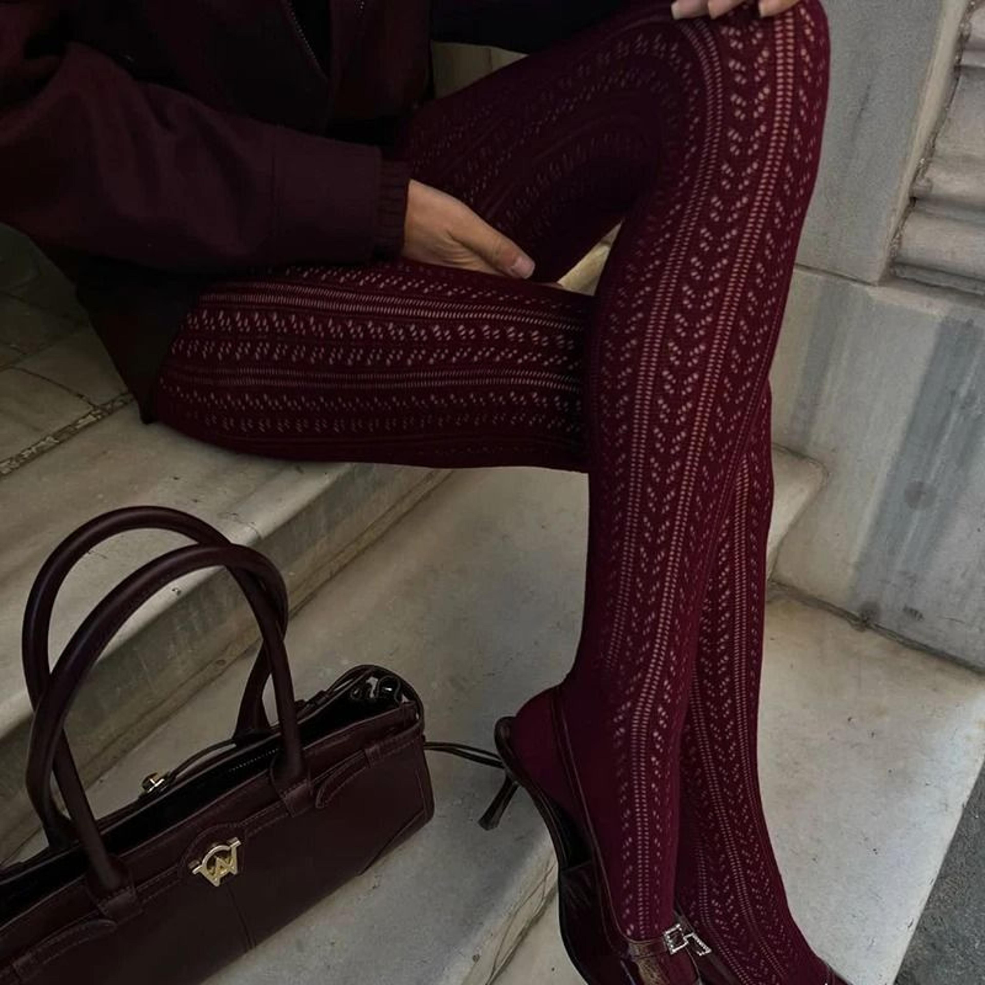 vintage hollow mesh pantyhose tights for women