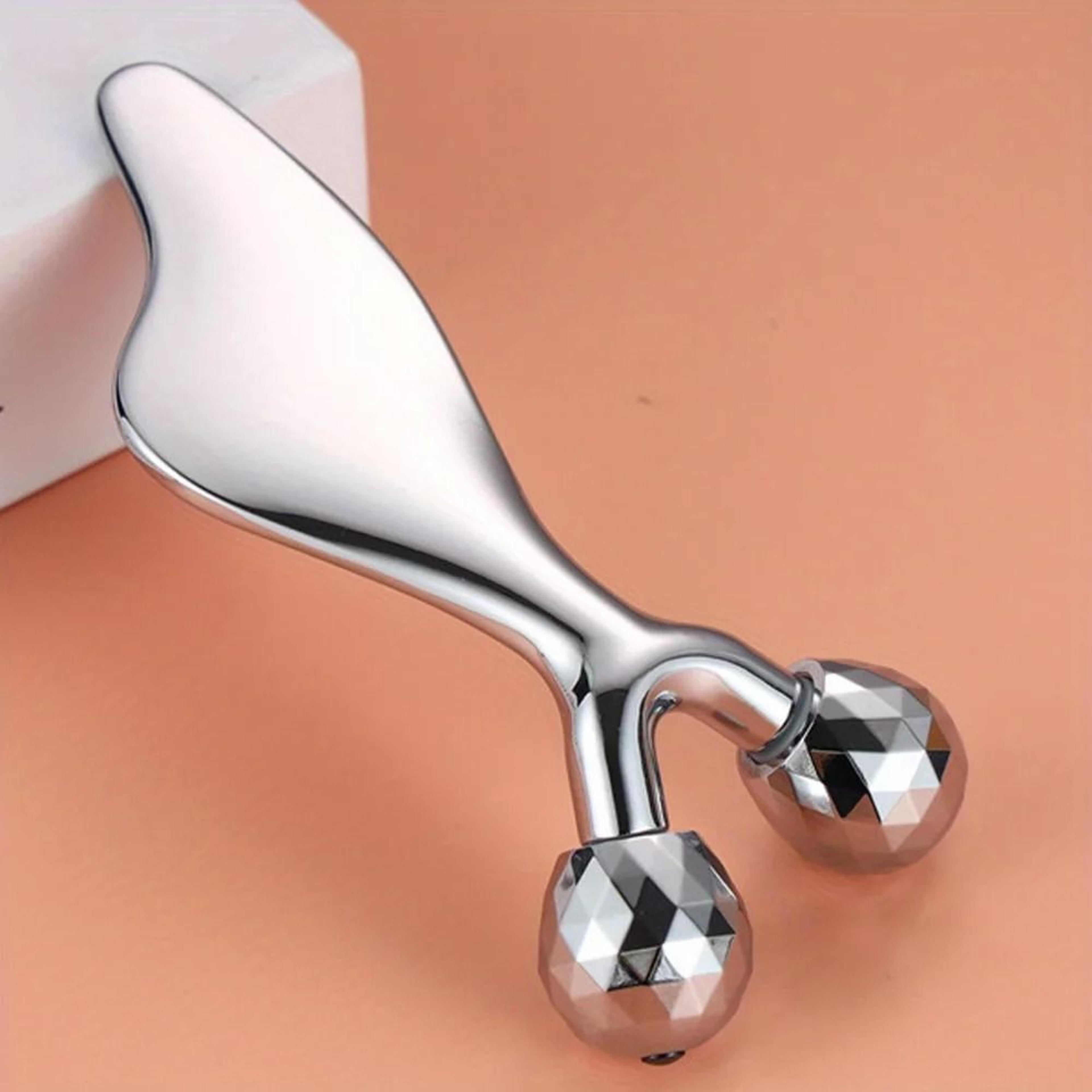 2 in 1 facial roller and gua sha massage tool