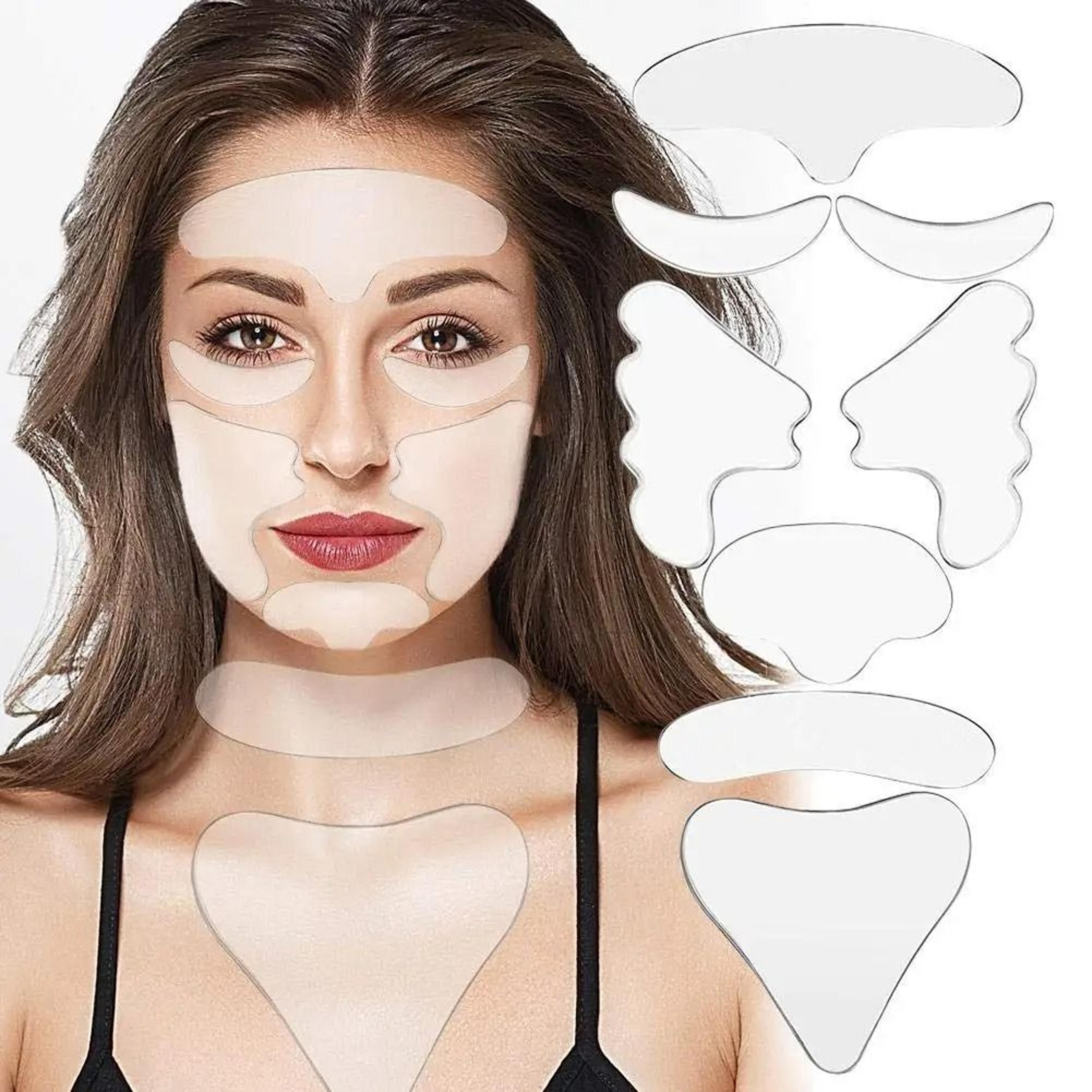 reusable silicone face and neck care patches