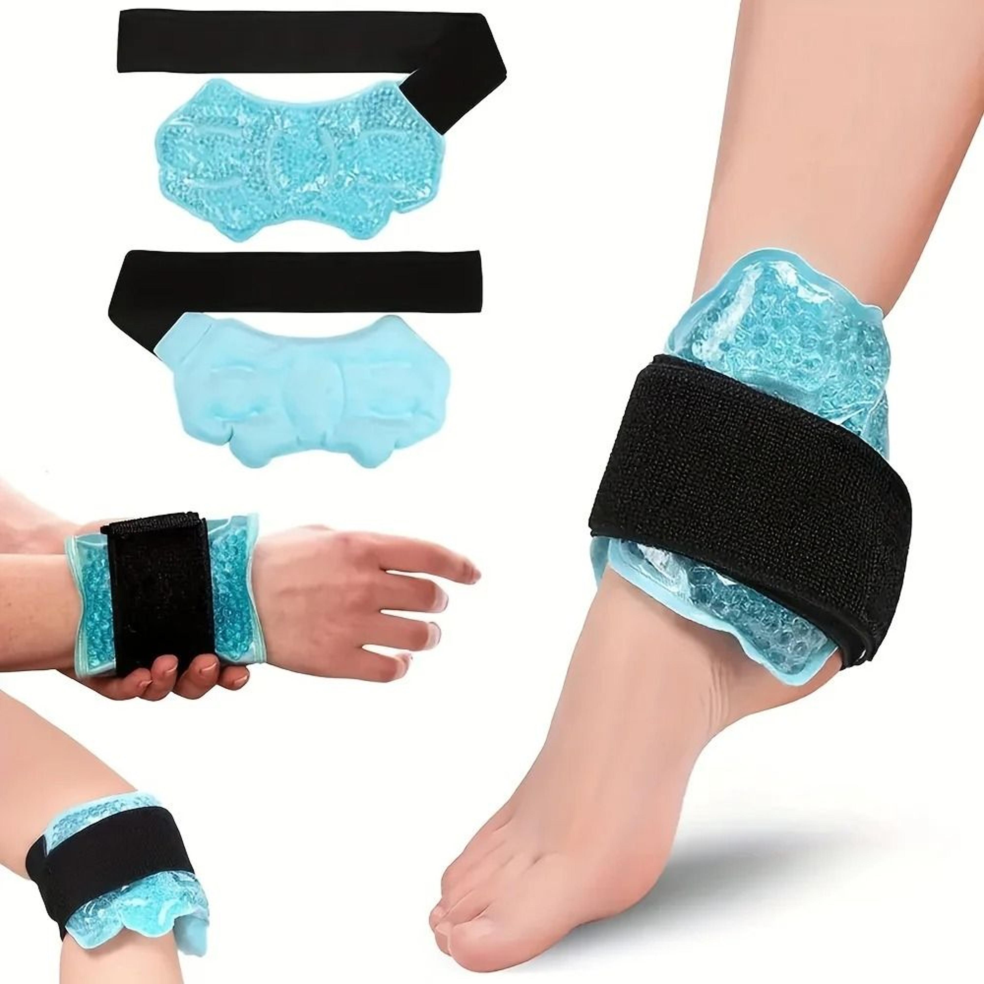reusable ankle ice pack wrap with gel beads