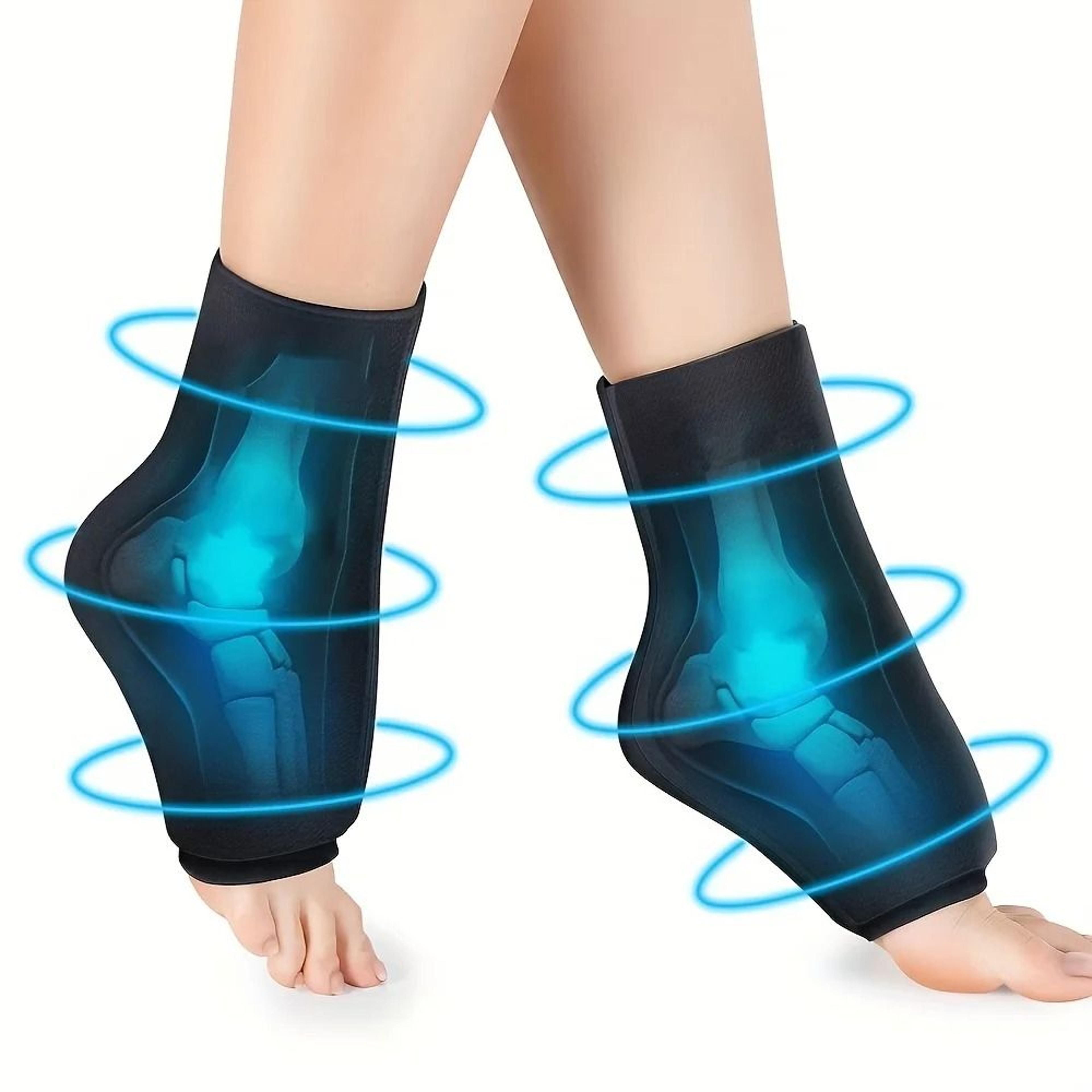 adjustable ankle ice pack wrap with compression support