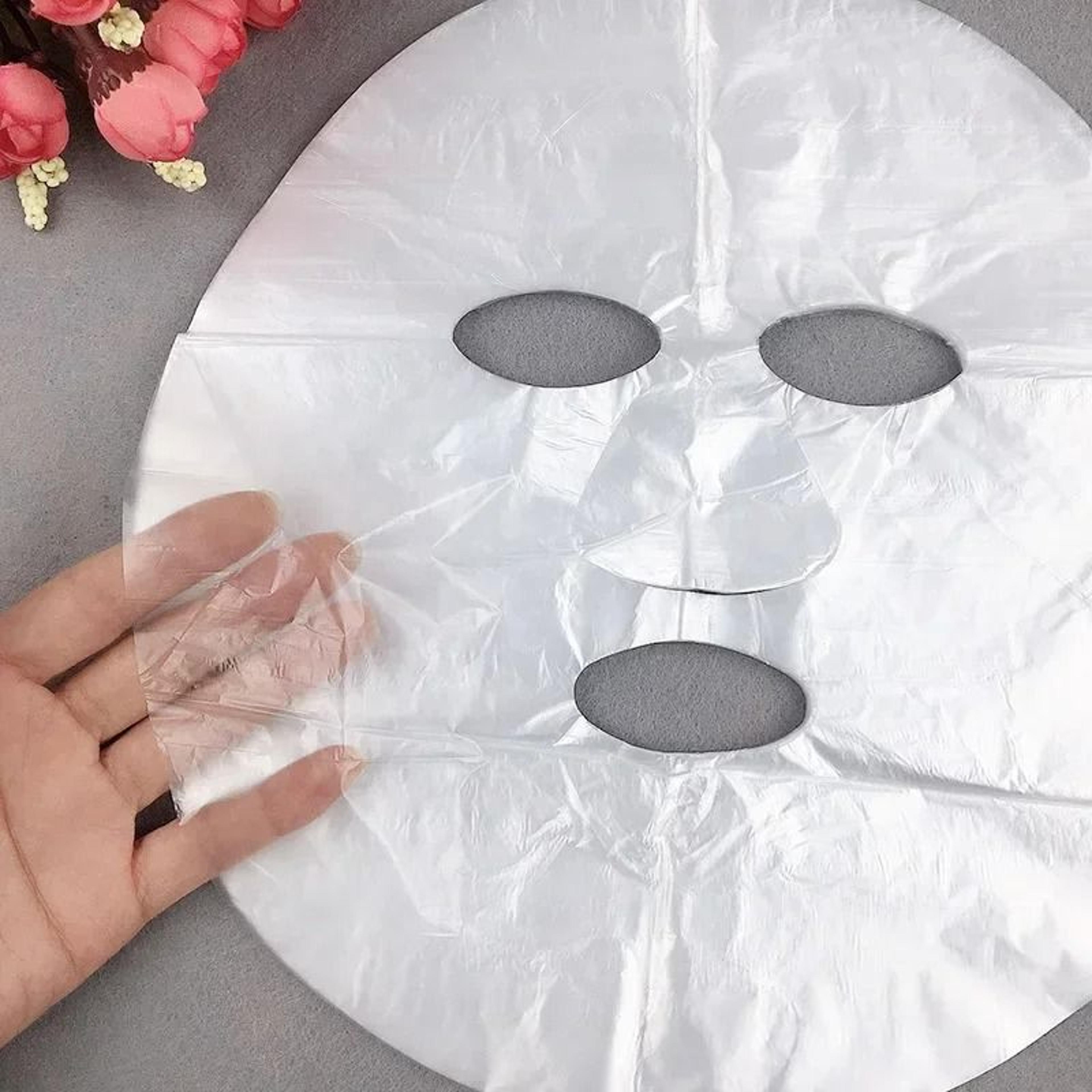 disposable facial plastic wrap masks for face and neck