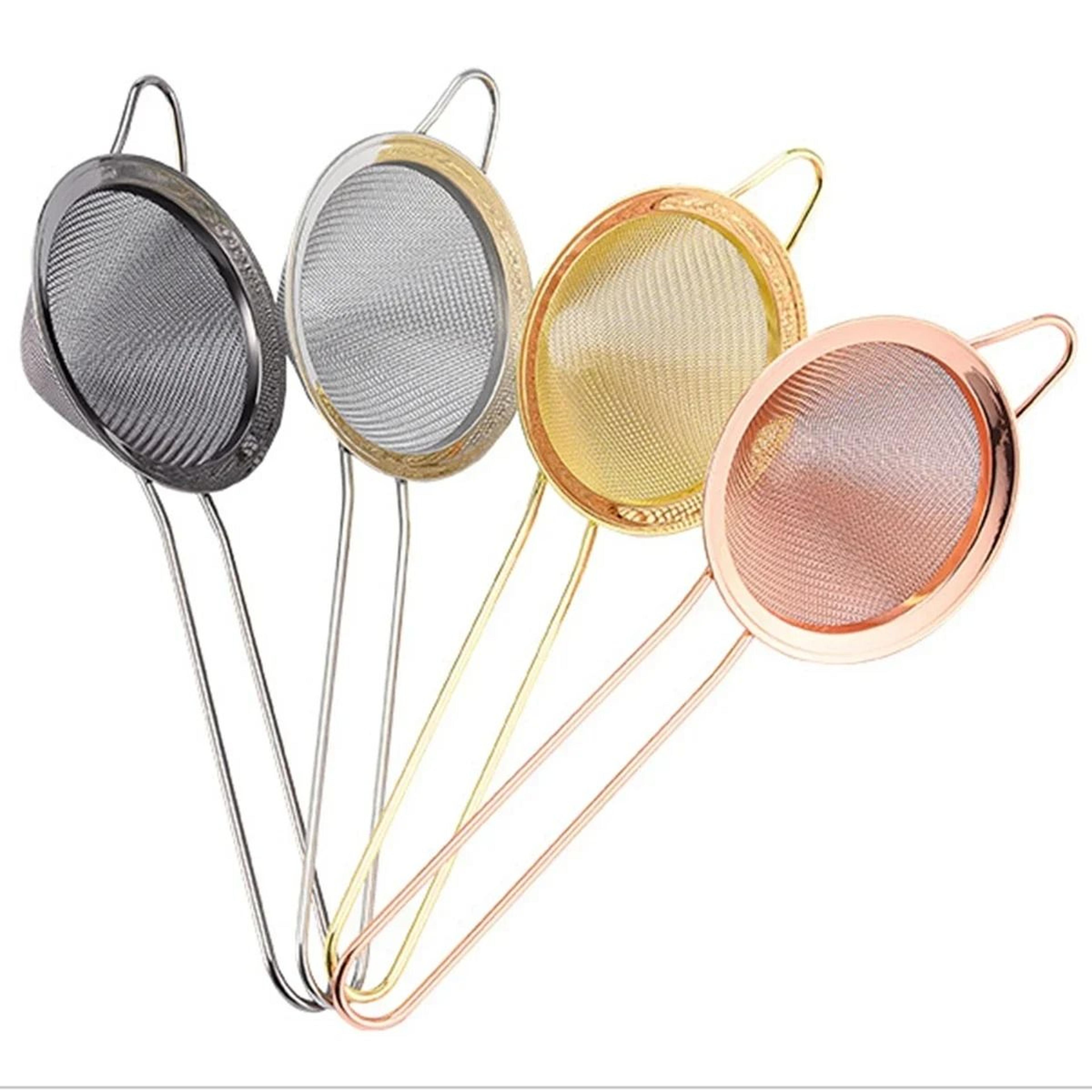 stainless steel fine mesh strainer with long handle