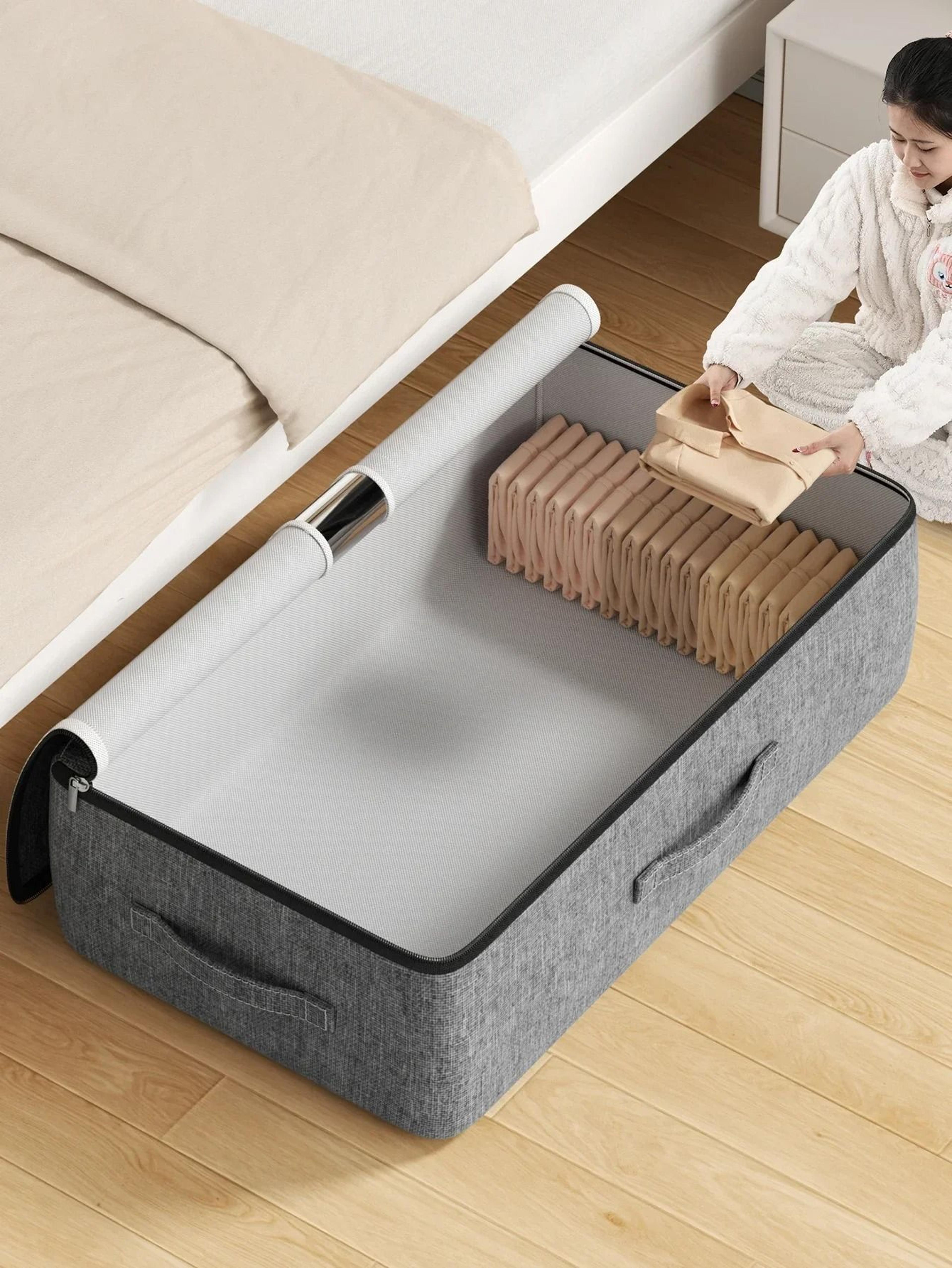 extra large underbed clothing storage bag with lid