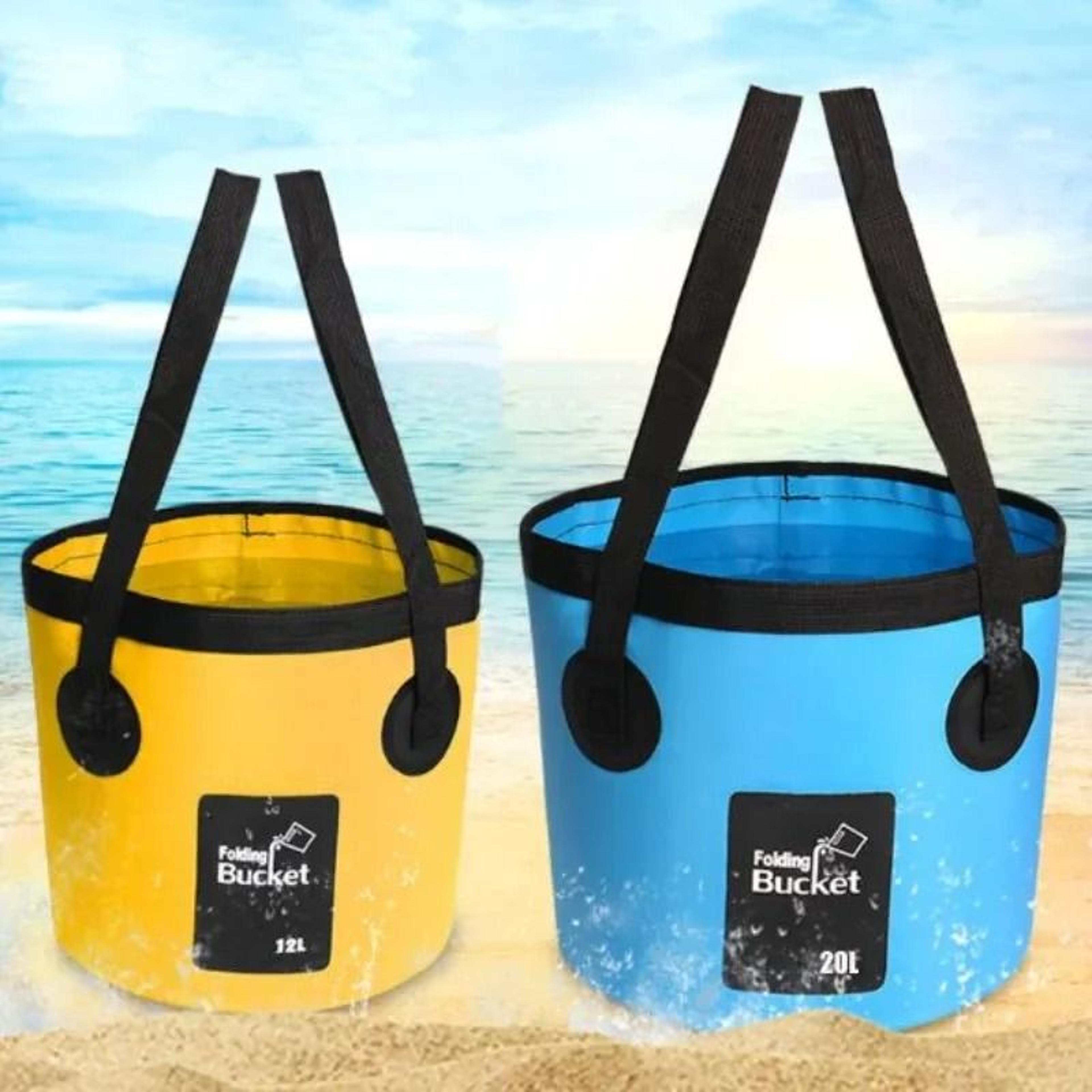 foldable water bucket for travel and outdoor use