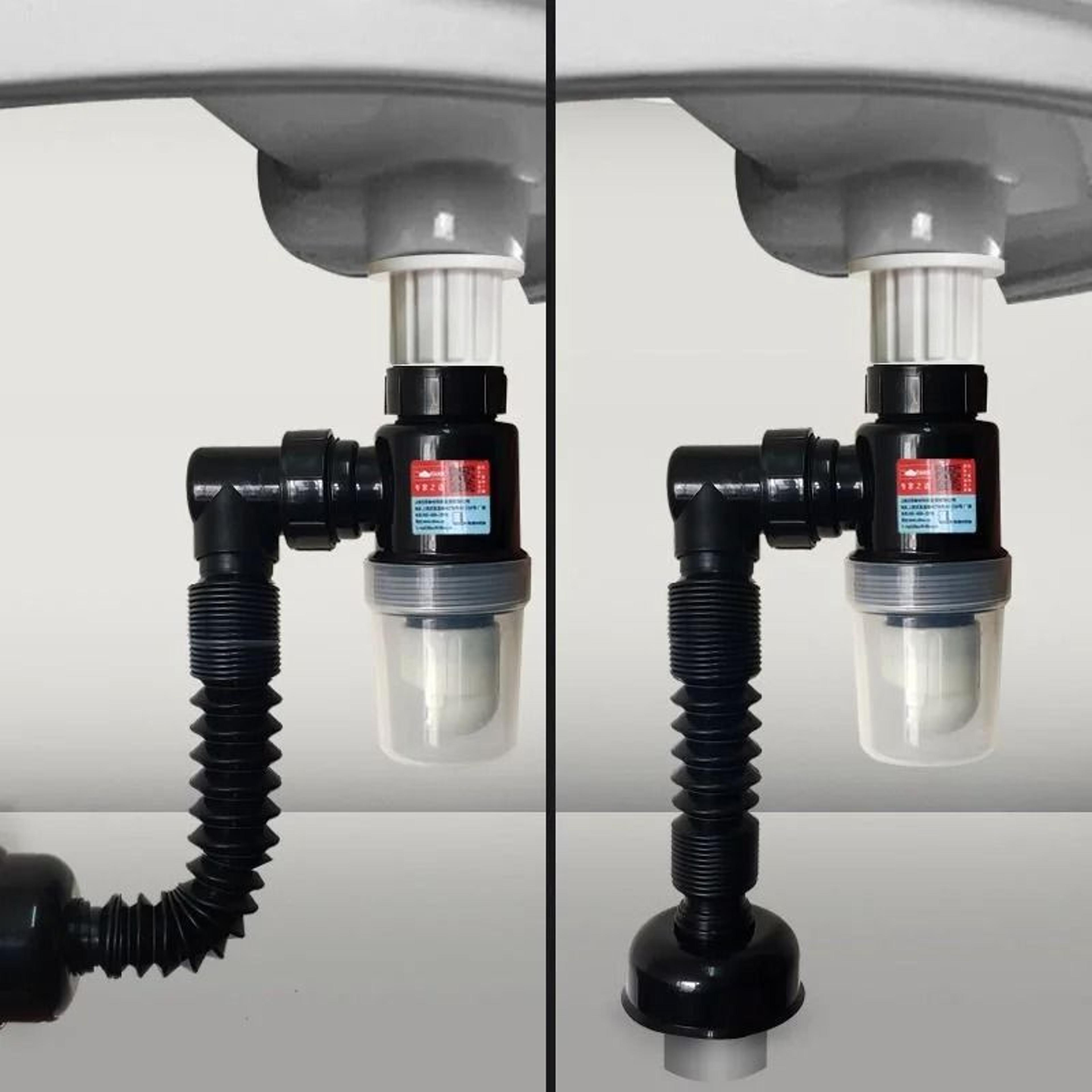 flexible sink drain deodorant hose with strainer