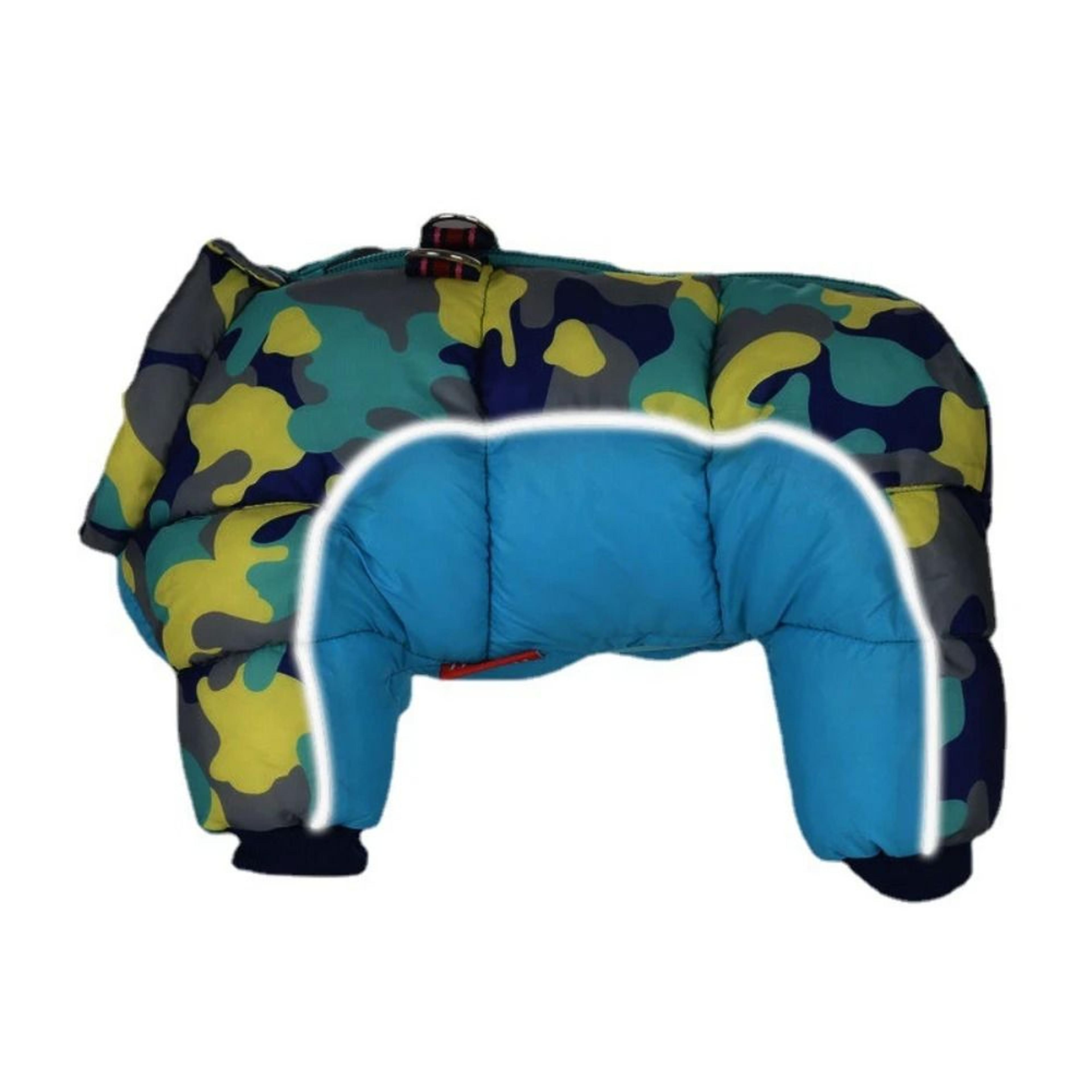 full body dog winter snowsuit with reflective details
