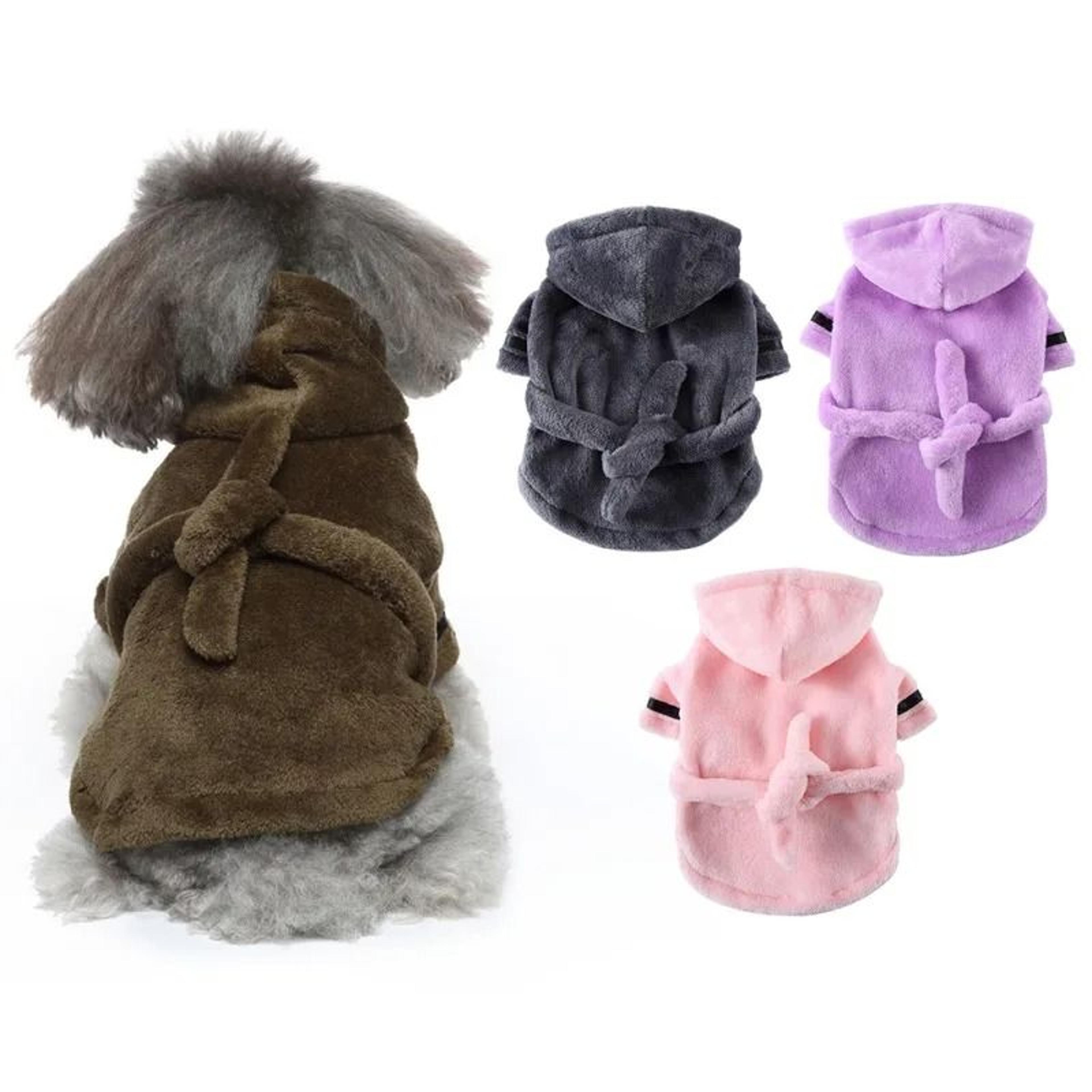 hooded dog bathrobe drying towel pajamas for small and medium pets