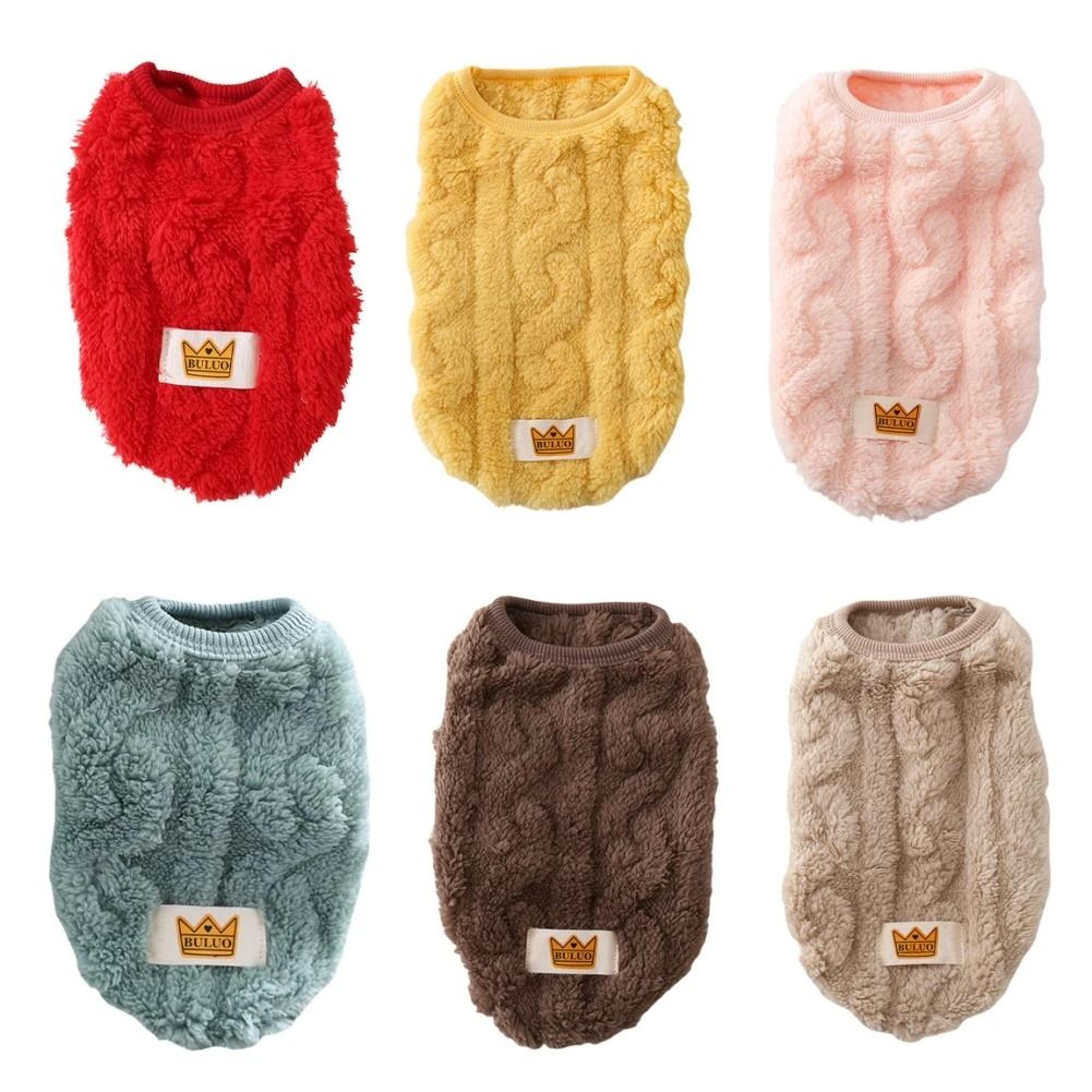 double sided fleece pet sweater for small and medium dogs and cats
