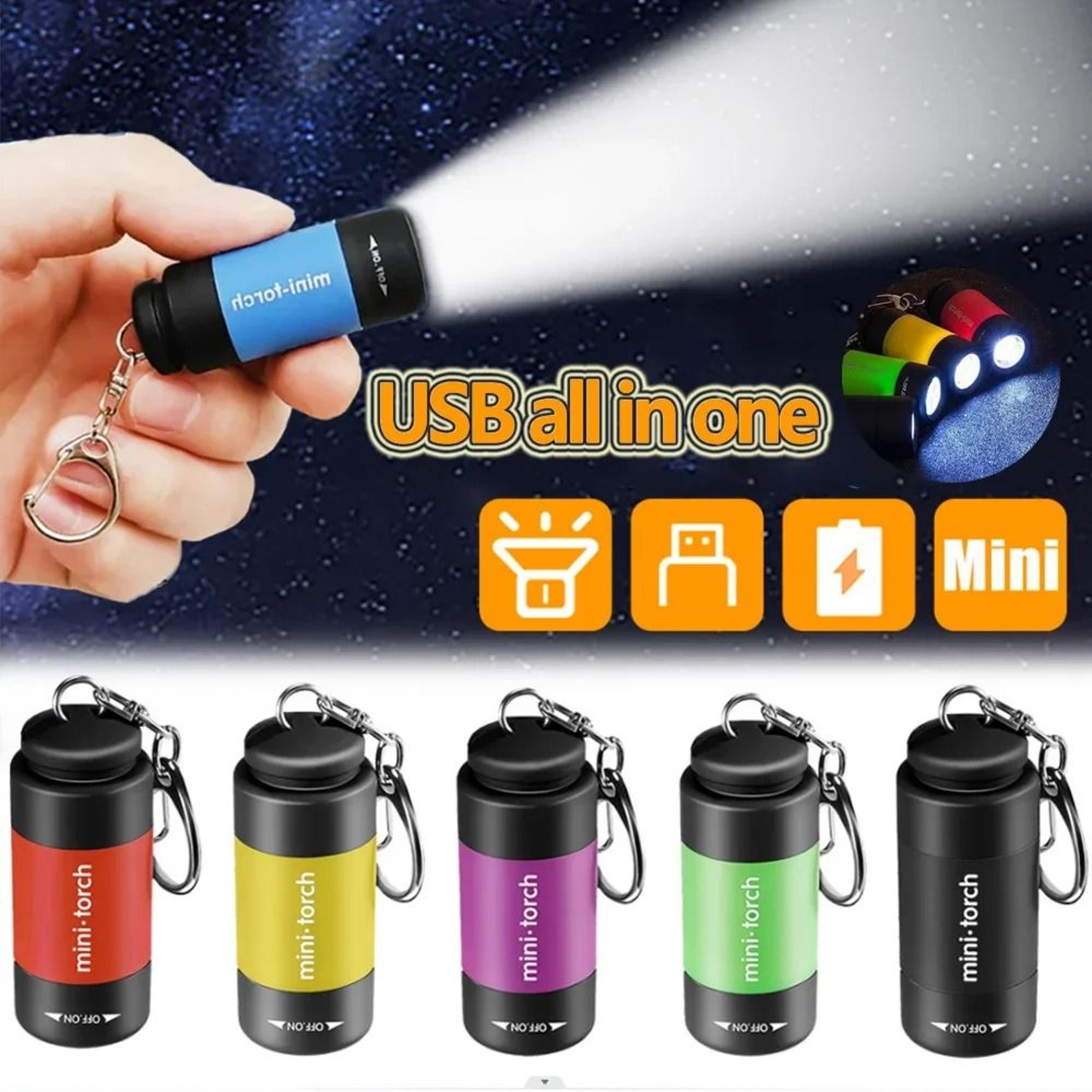 outdoor mini usb rechargeable keychain flashlight