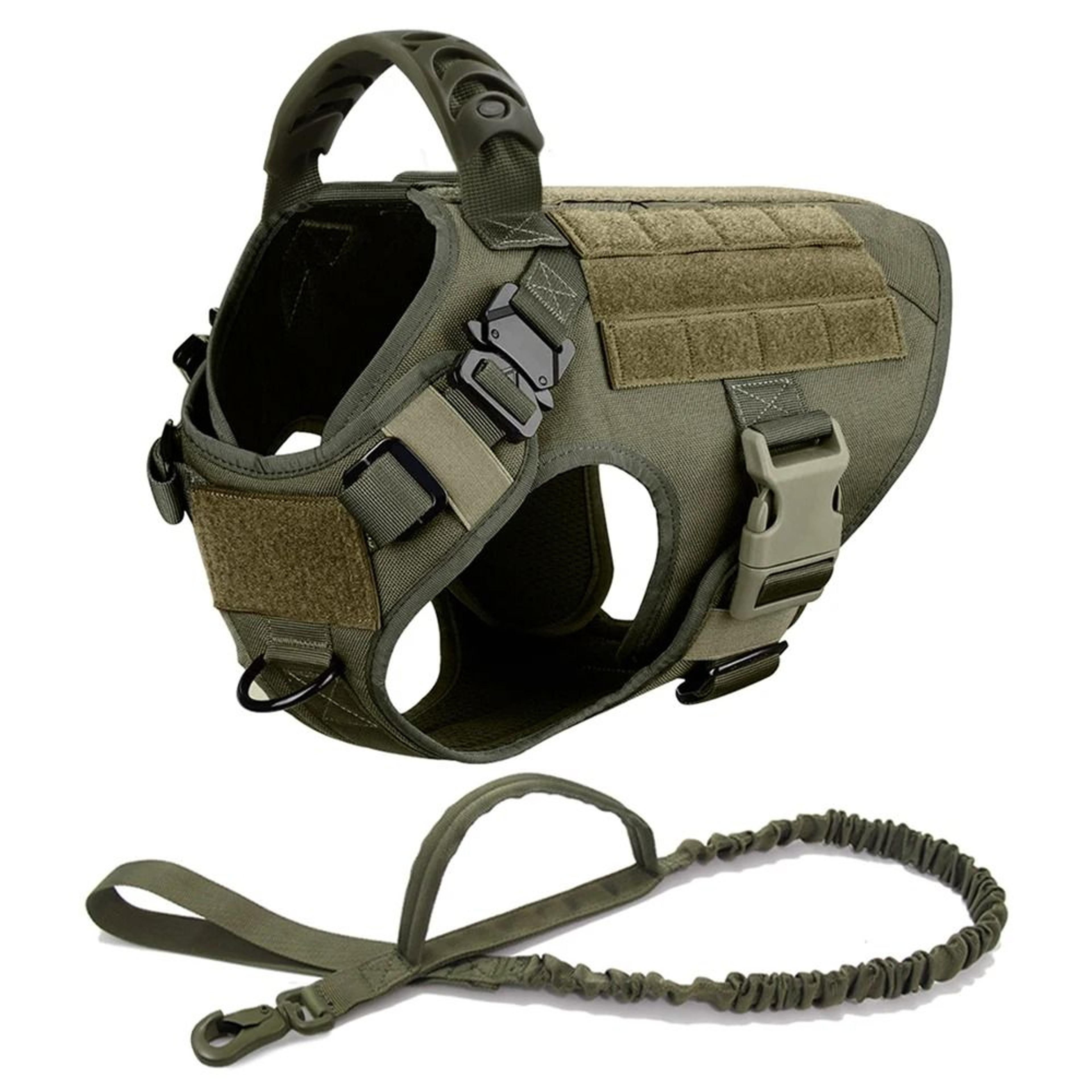 tactical dog harness leash set for large dogs no pull training vest