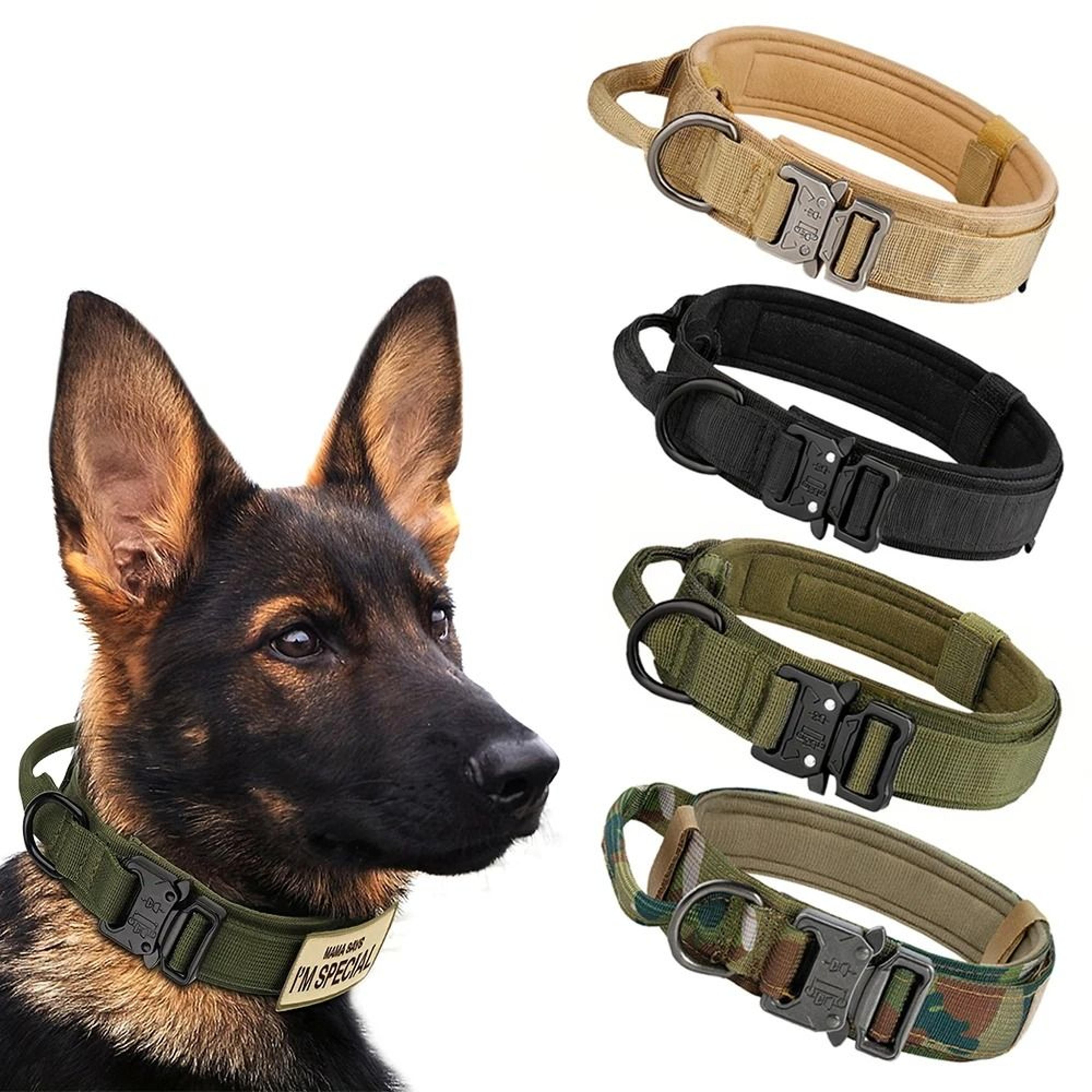 tactical dog training collar and leash set with control handle