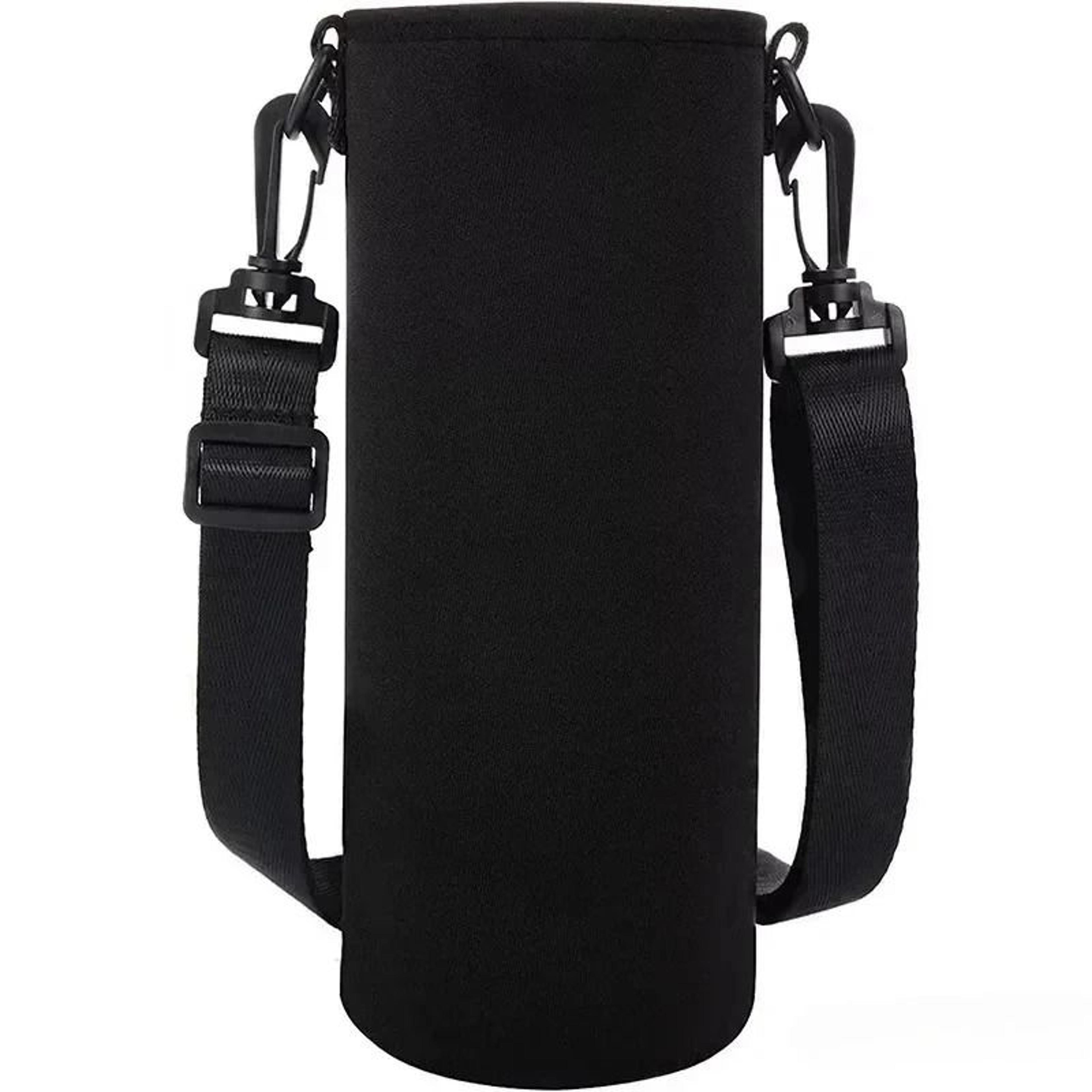portable neoprene water bottle holder pouch with adjustable strap for travel