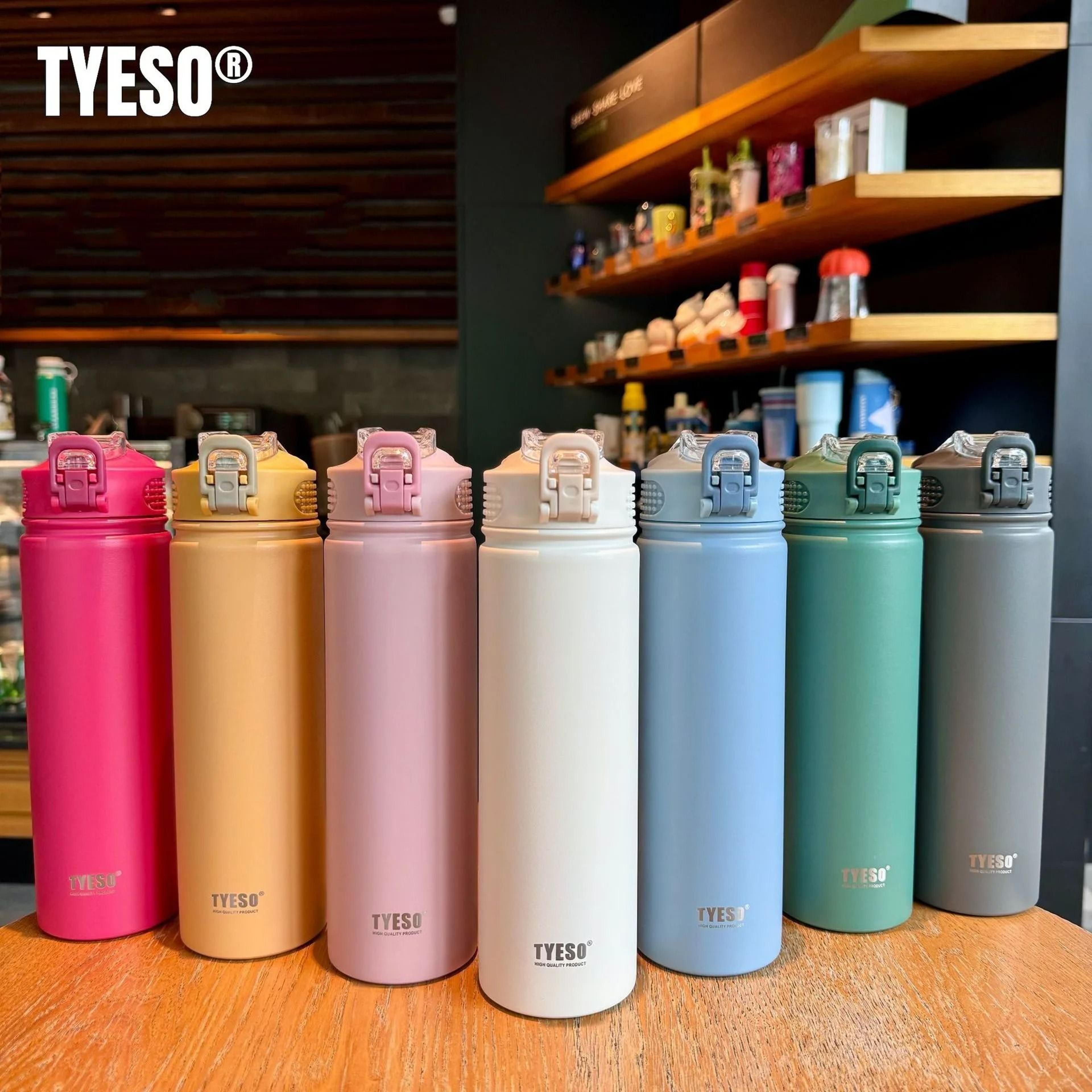 stainless steel vacuum thermos bottle for hot and cold drinks in 600 and 750 ml sizes