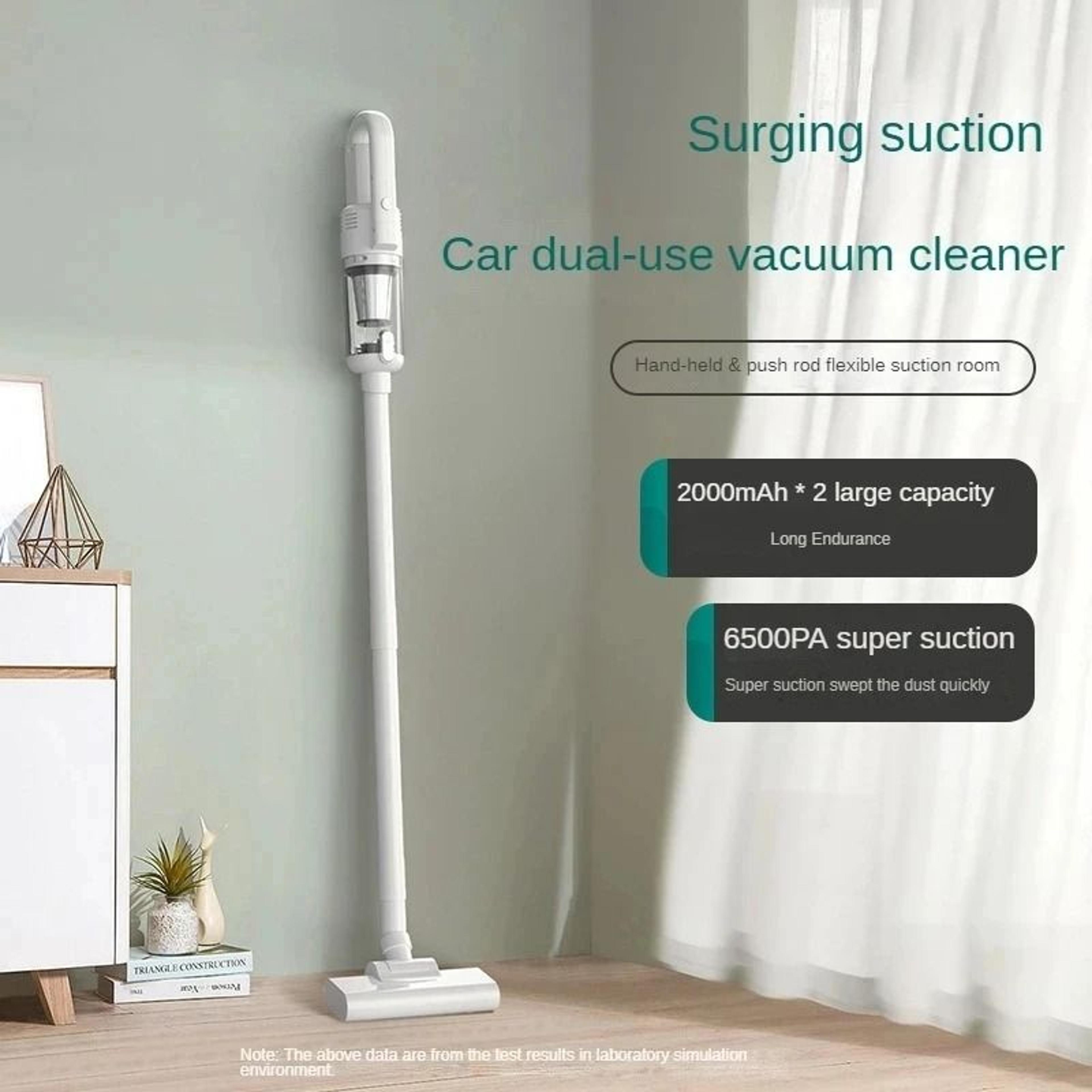 6500pa cordless handheld vacuum cleaner for car and home with led light and multi tool kit