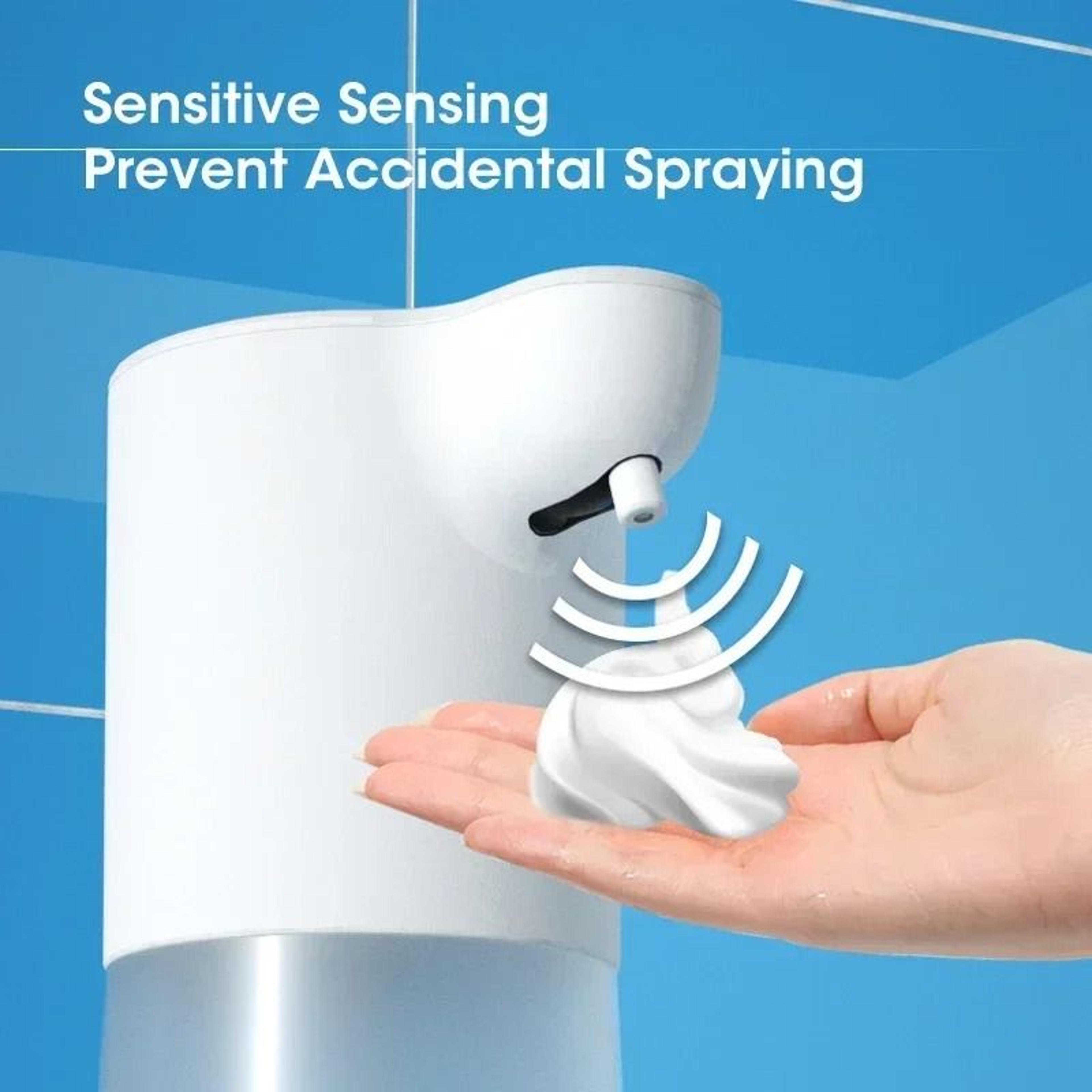 touchless automatic foam soap dispenser with infrared sensor and type c charging