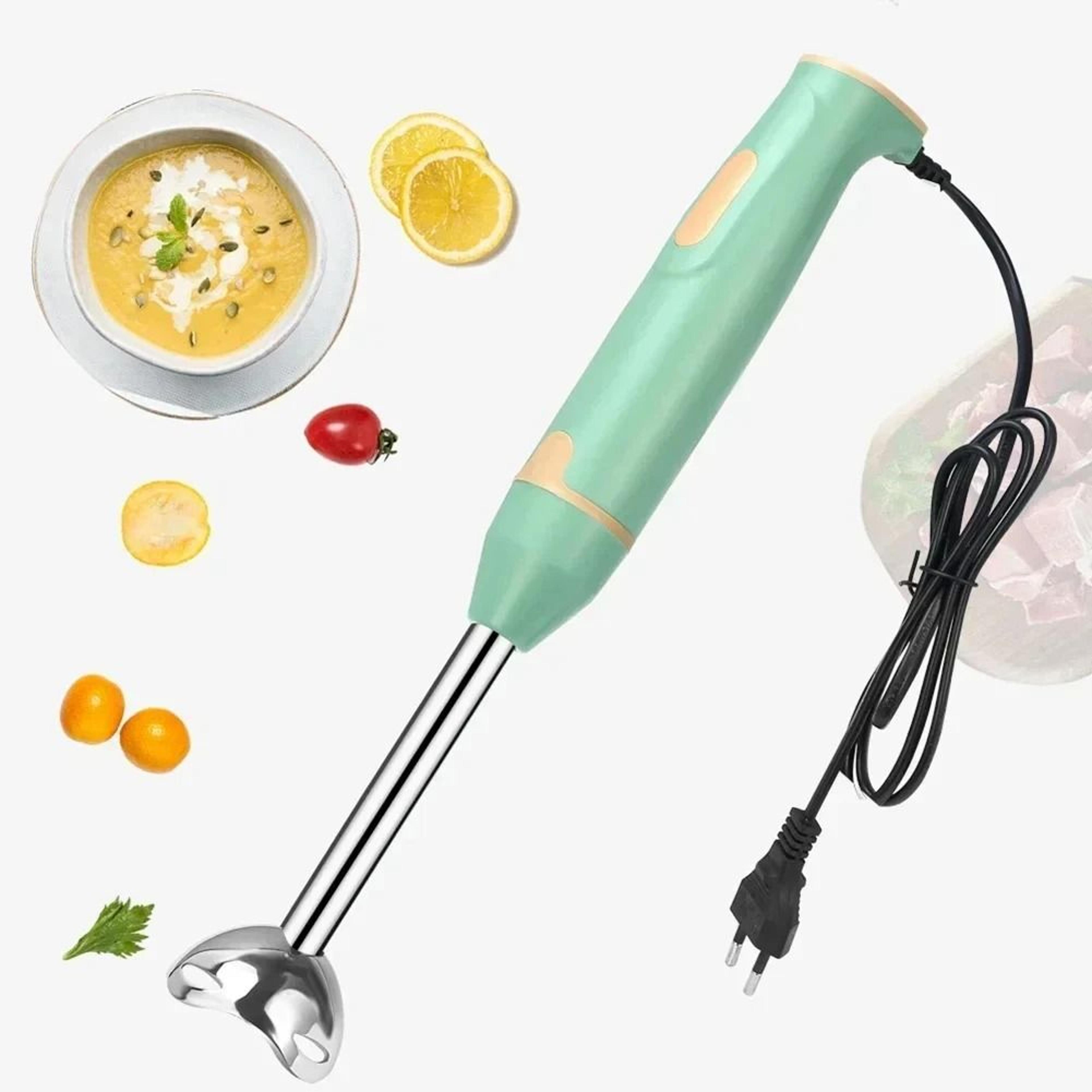 400w immersion stick blender with stainless steel blade for smoothies soups and baby food