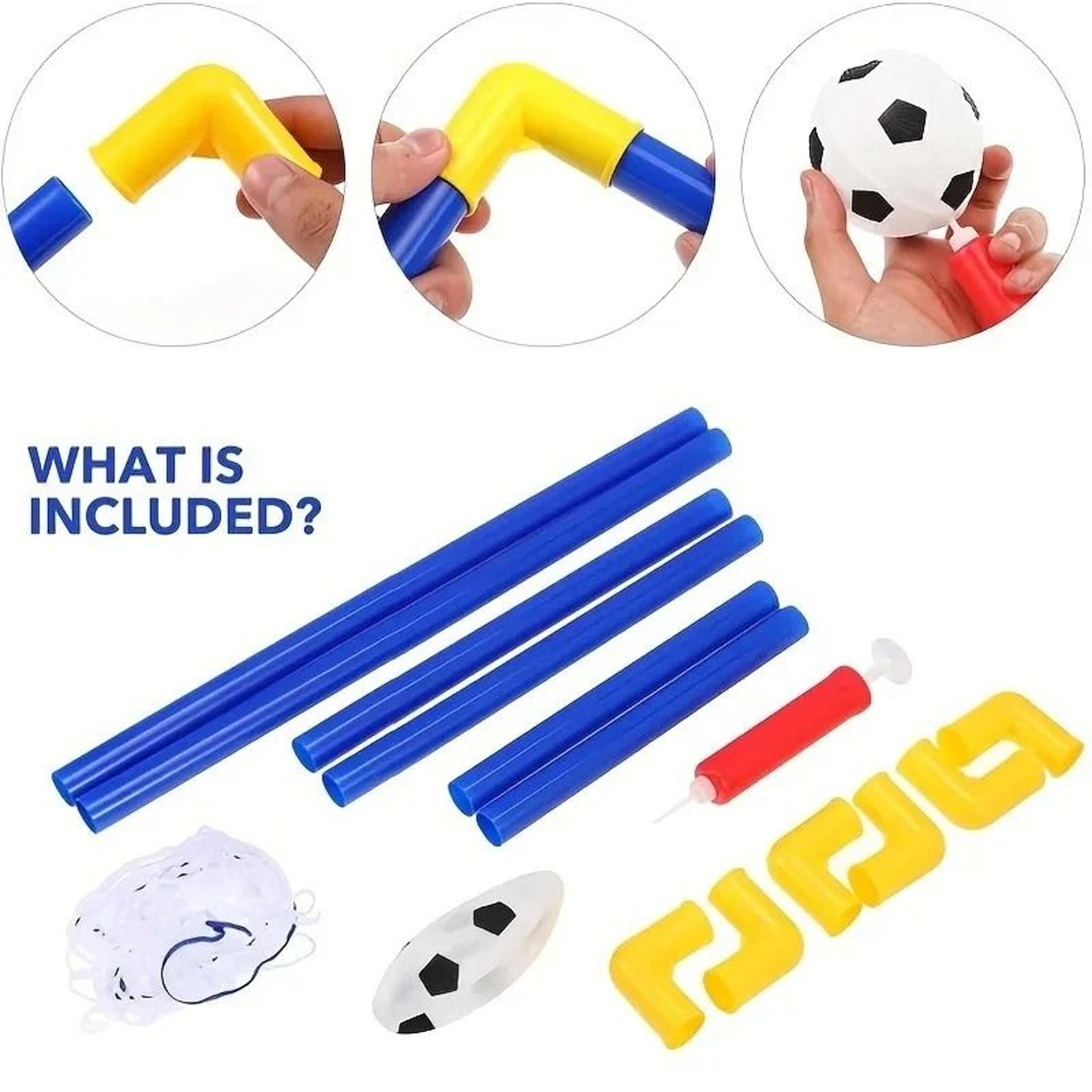 indoor mini folding soccer goal set with net and pump for kids soccer practice