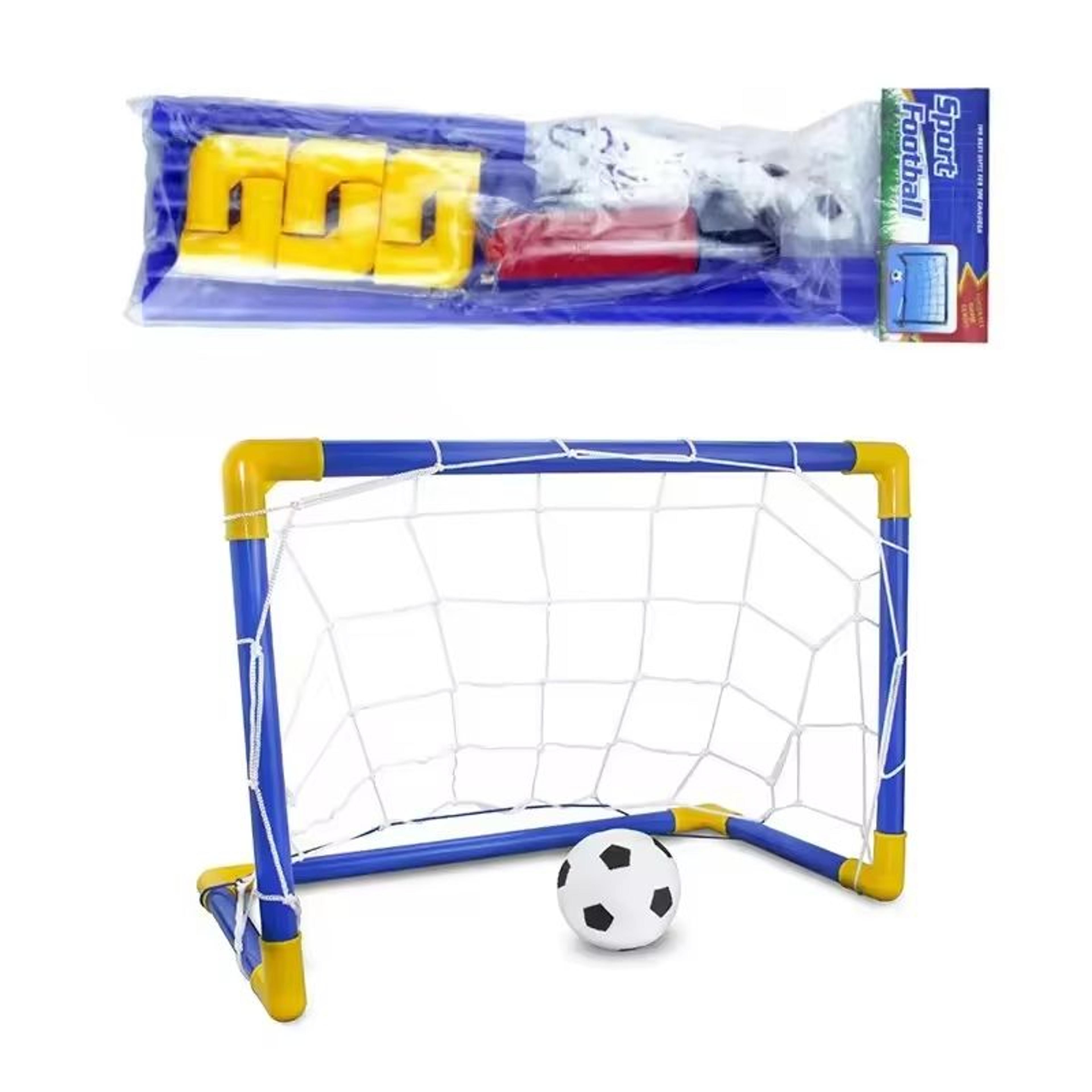 indoor mini folding soccer goal set for kids with stable pvc frame