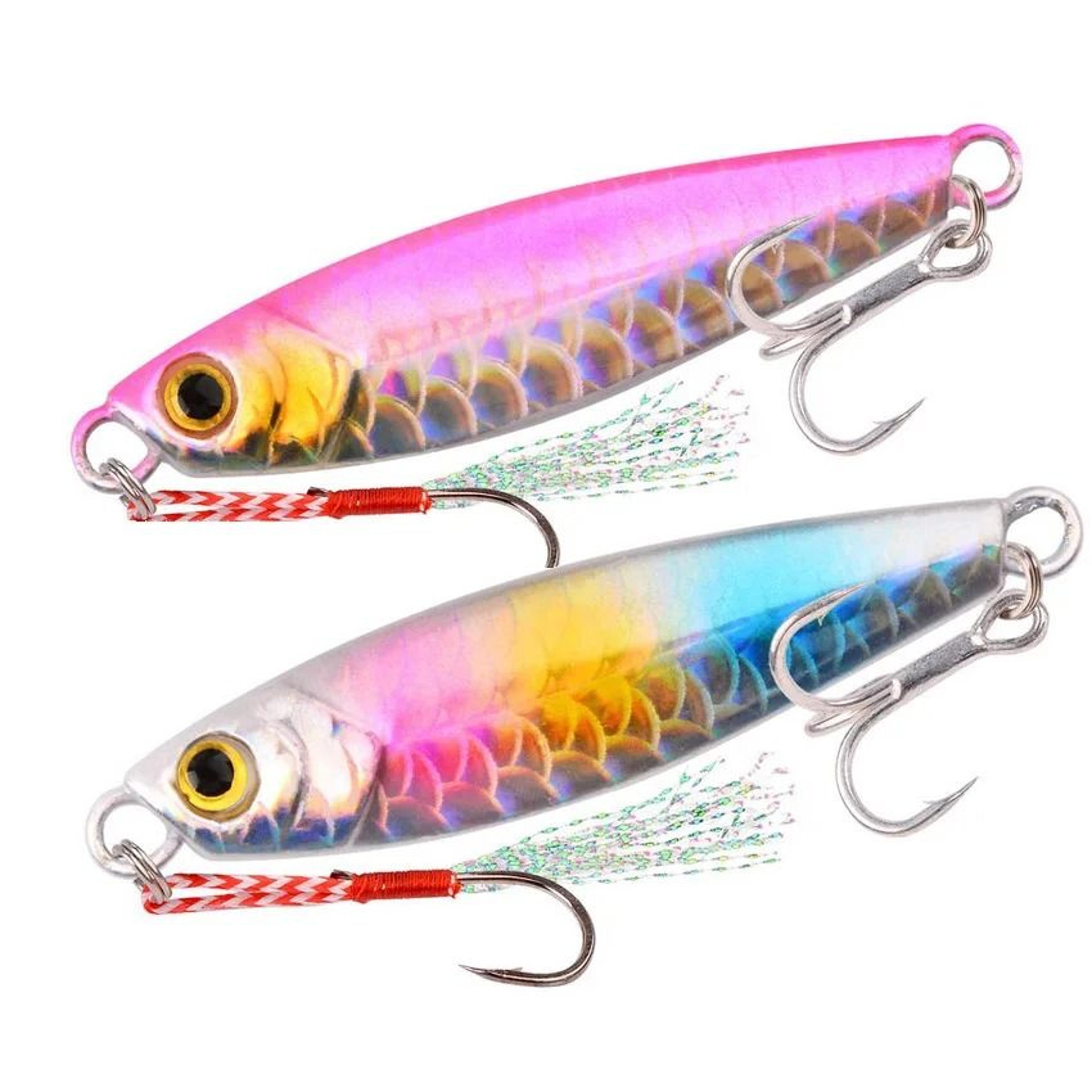 shore jigging metal jig lure 3d laser printed slow jig spoon 1.97 in for sea fishing