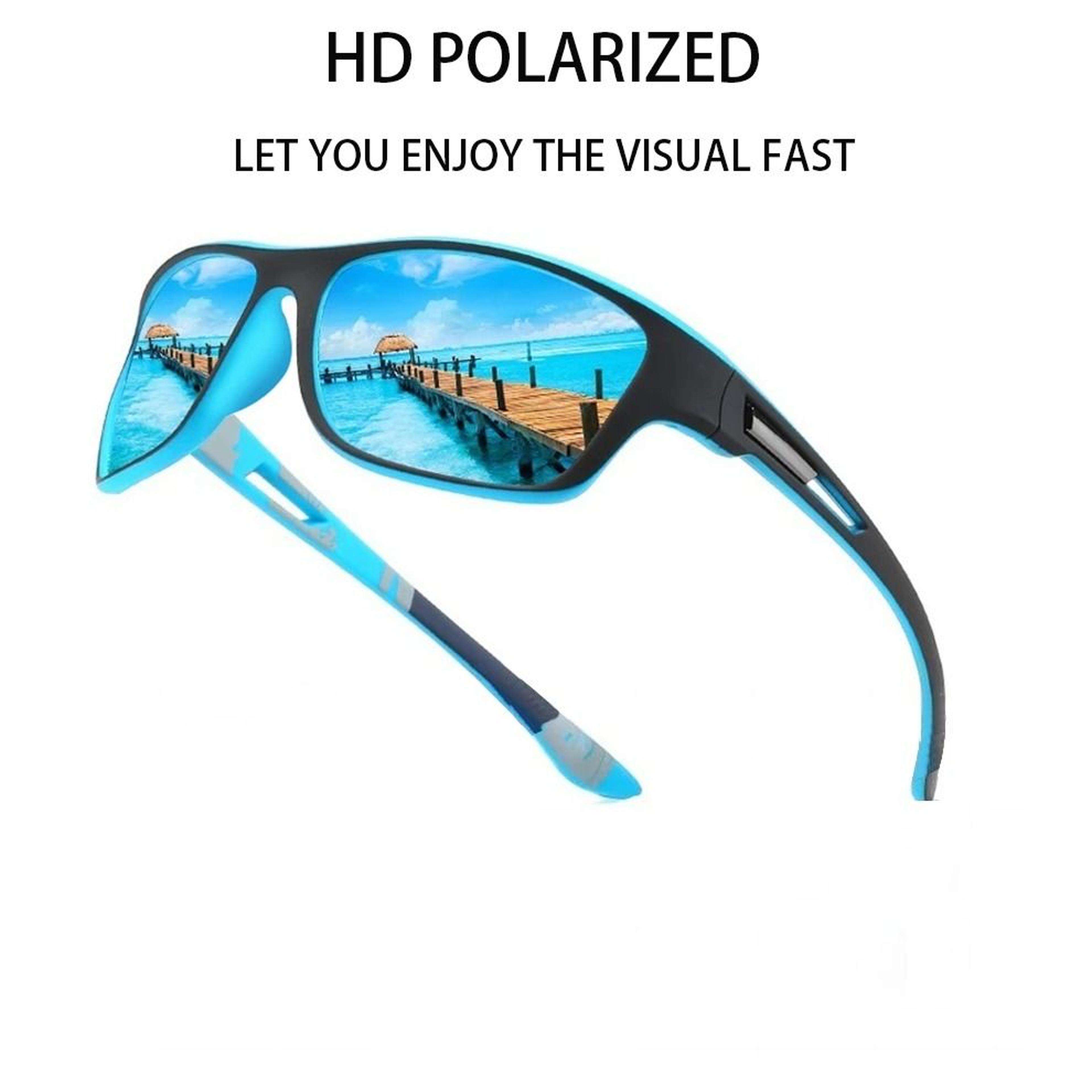 mens polarized fishing sunglasses uv400 anti-glare tac lens outdoor eyewear