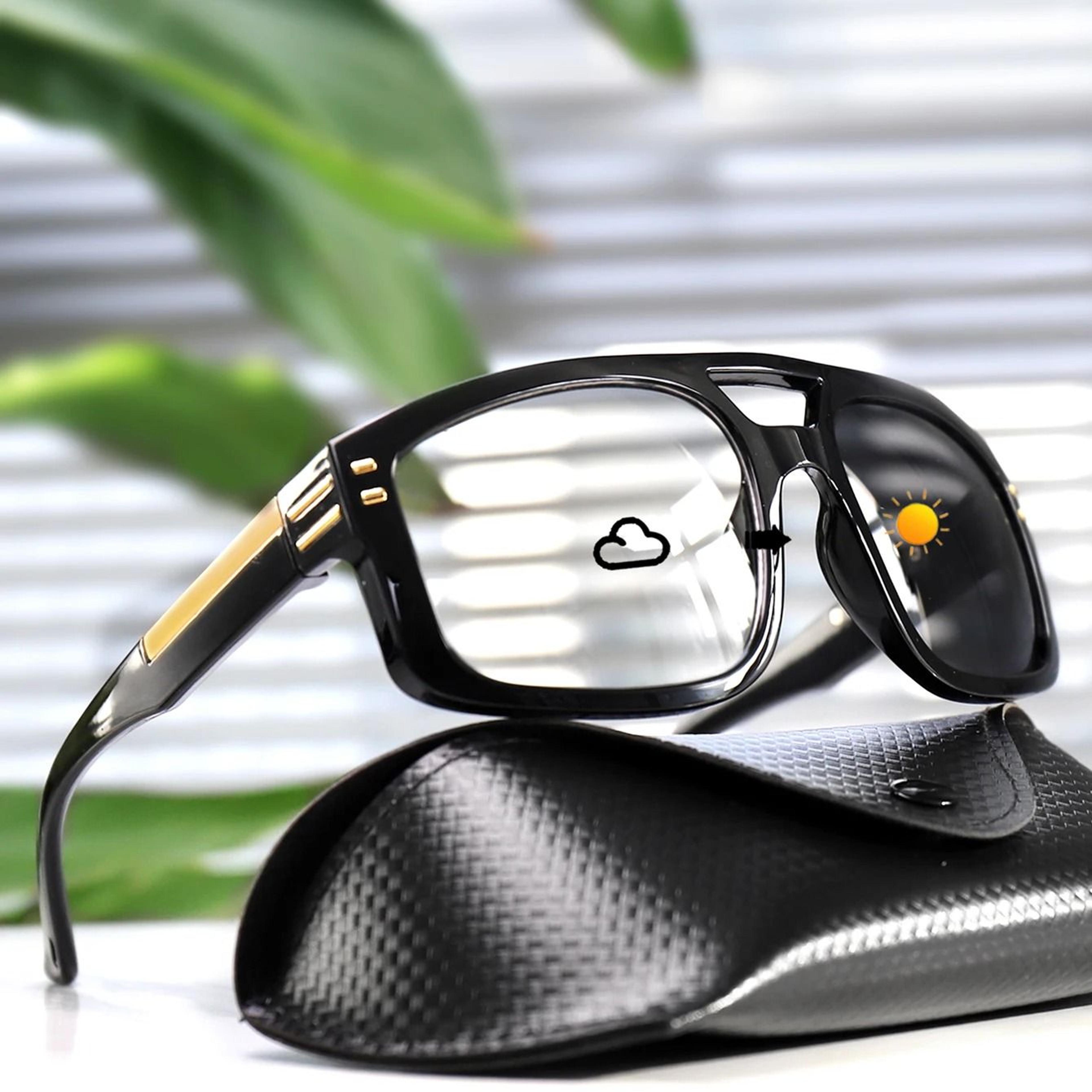 casual photochromic square windproof sunglasses for men and women outdoor sports goggles