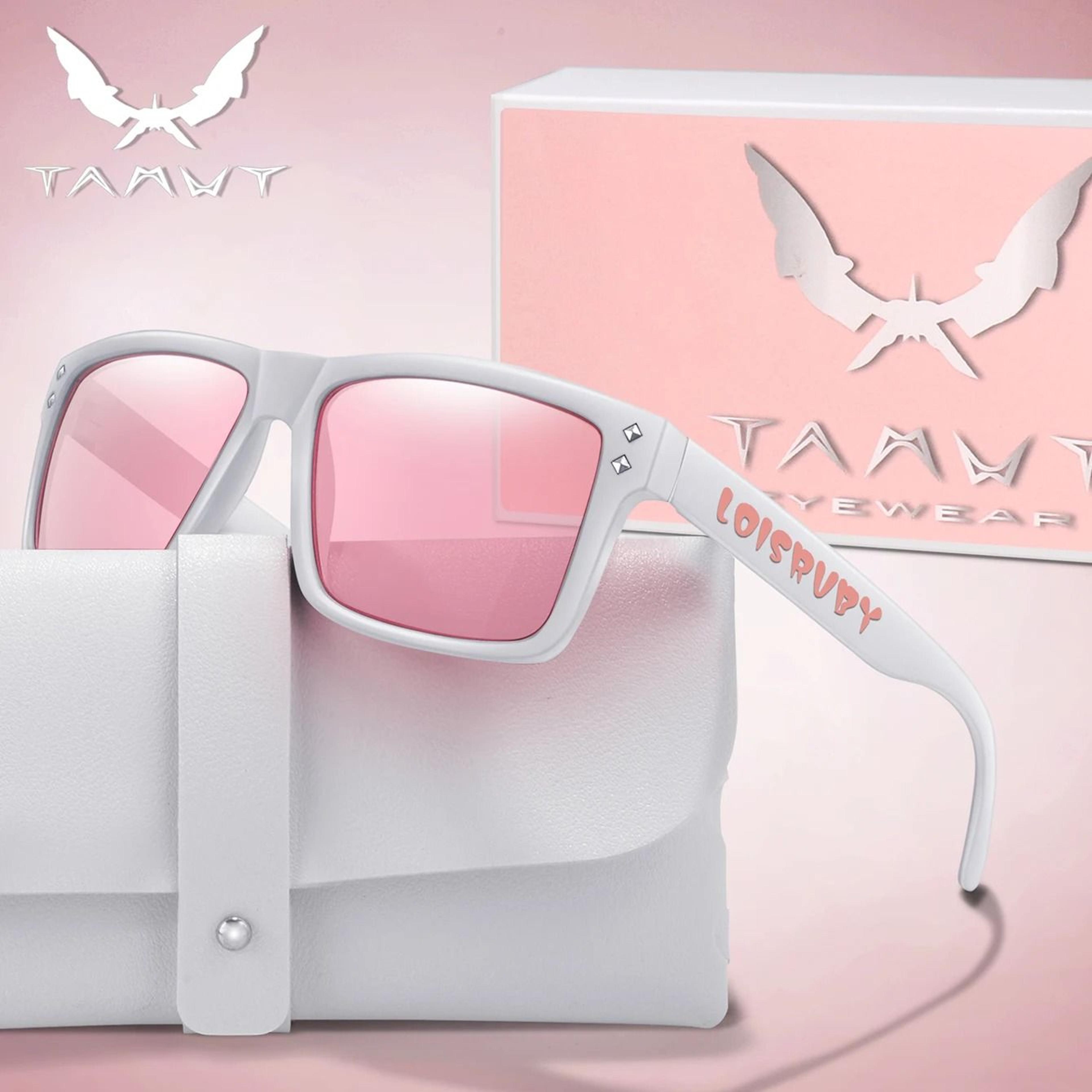 candy color square sunglasses with uv protection