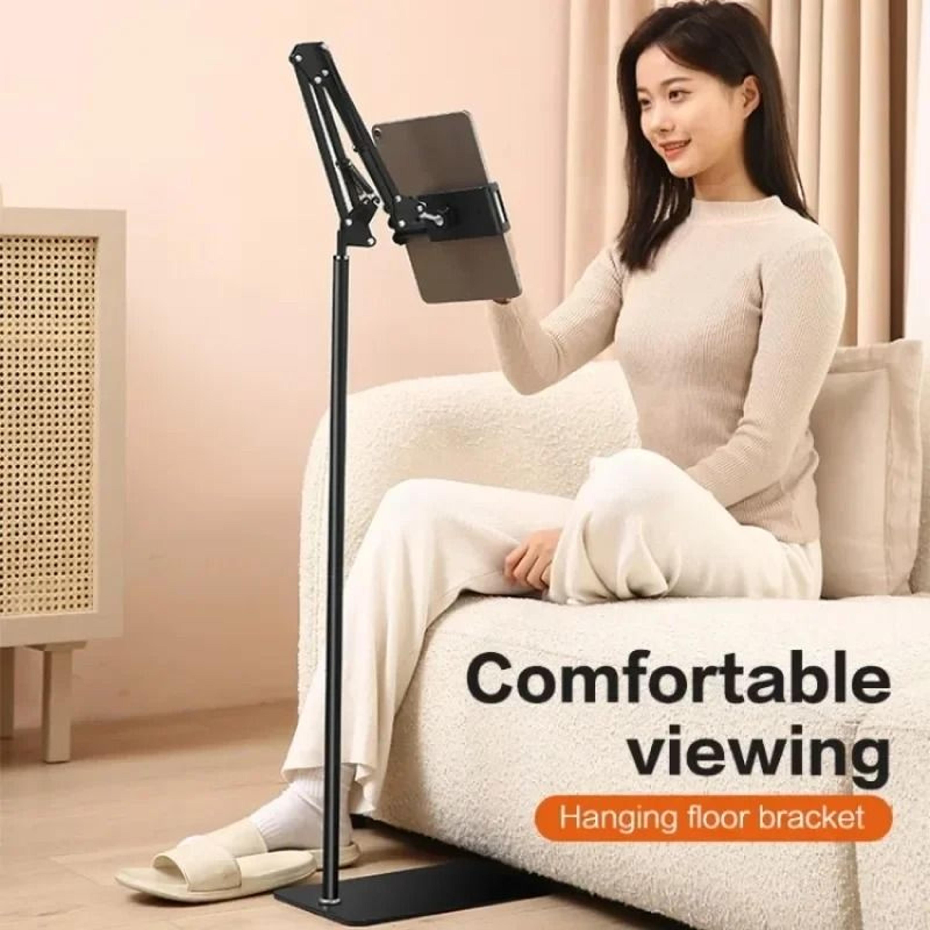flexible gooseneck tablet and phone holder with adjustable fold arm
