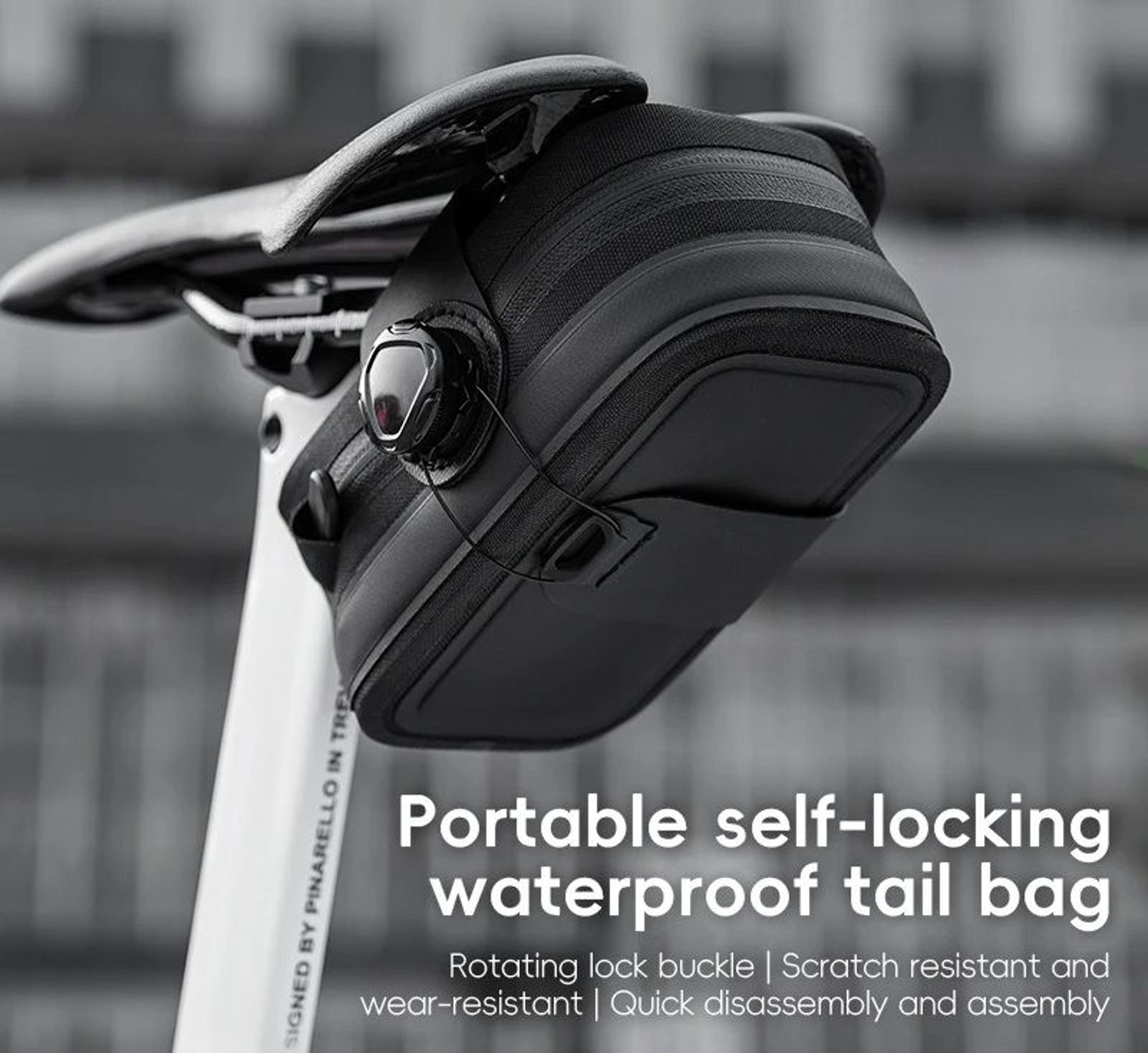 rainproof quick release bike saddle bag for cycling essentials
