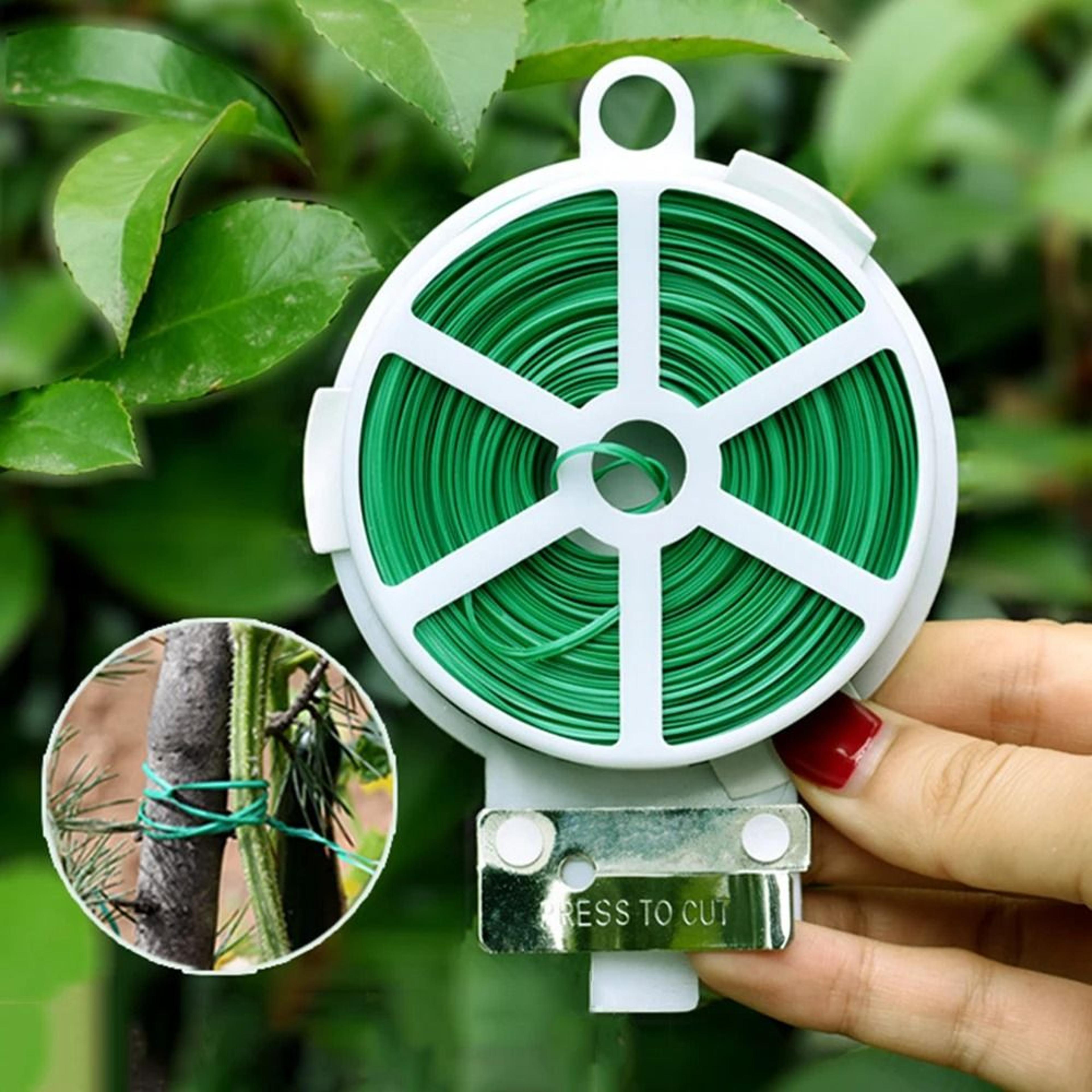 heavy duty garden twist tie roll for plant support and organization