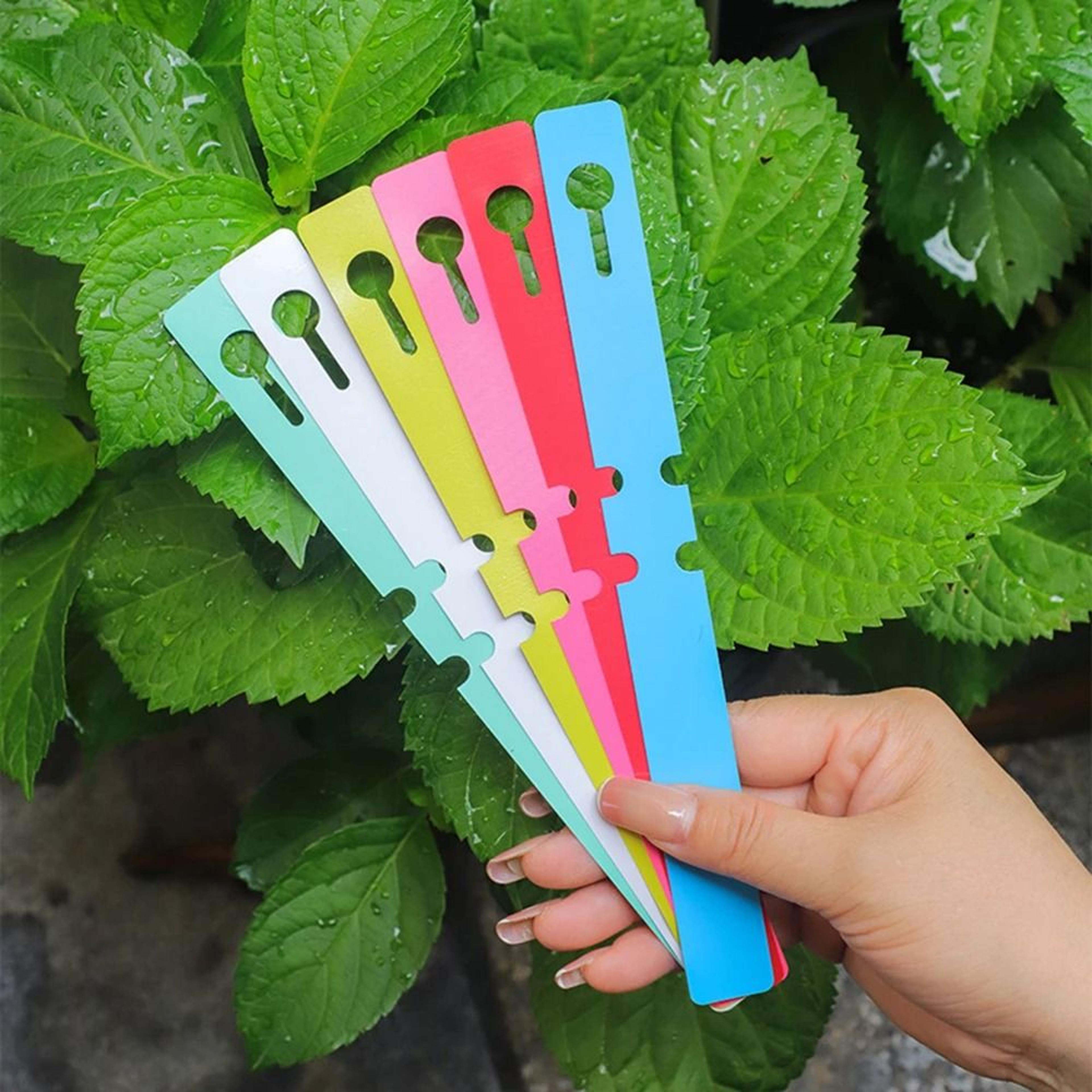 waterproof plant label rings pvc garden markers set of 100