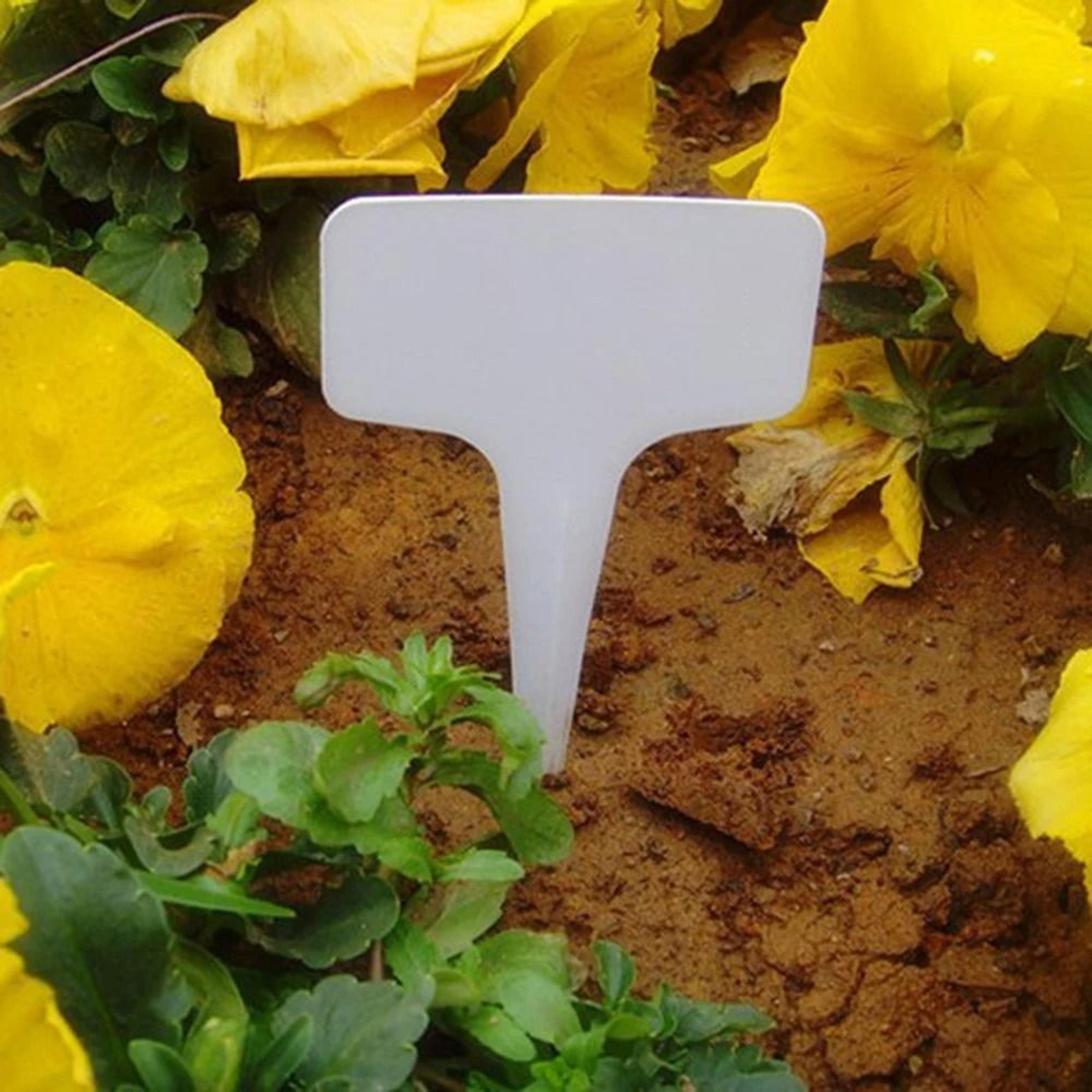 waterproof garden plant labels white plastic writing tags set of 100
