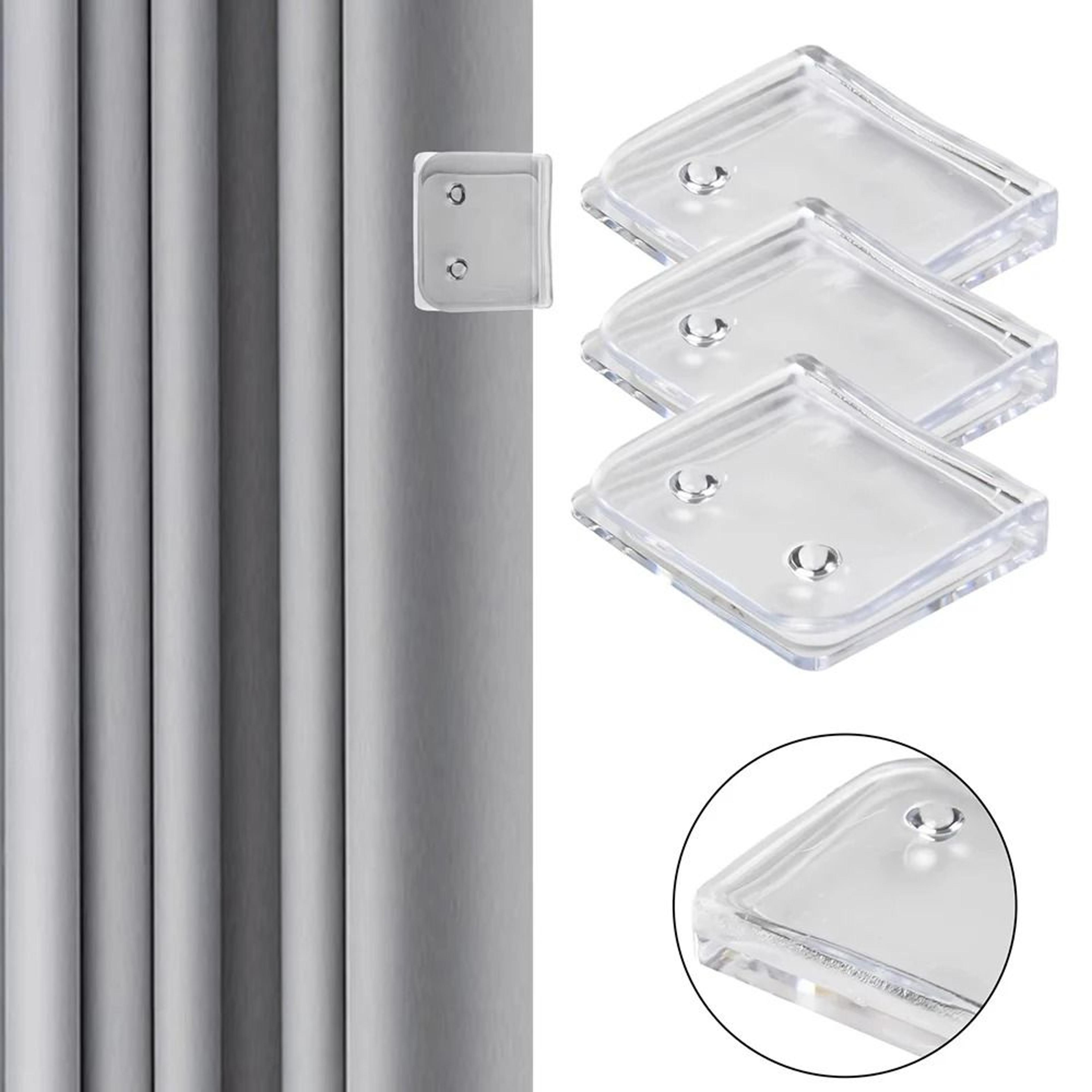 non punch shower curtain clamps transparent splash guard clips set of 4