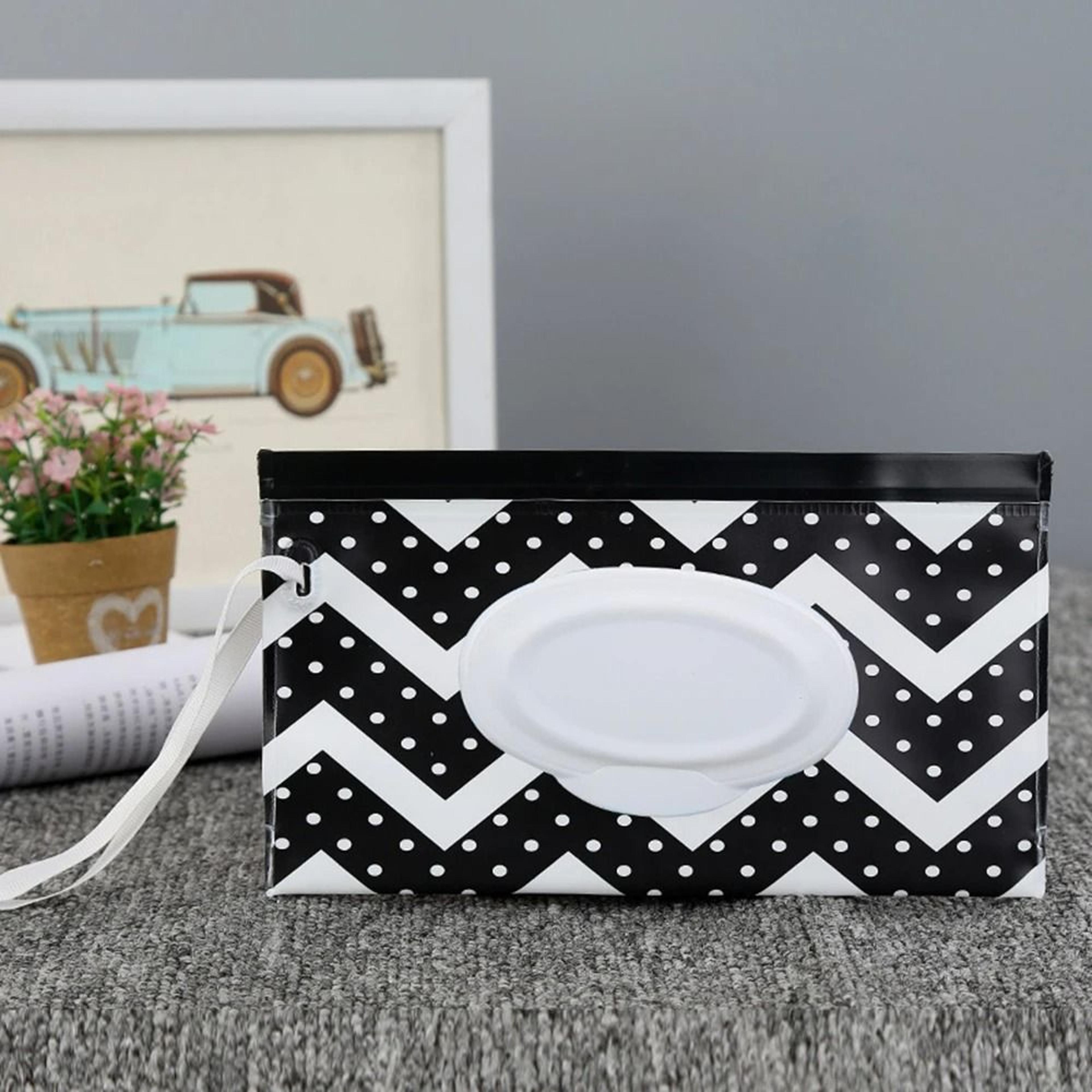 portable wet wipes pouch with flip cover travel tissue holder bag