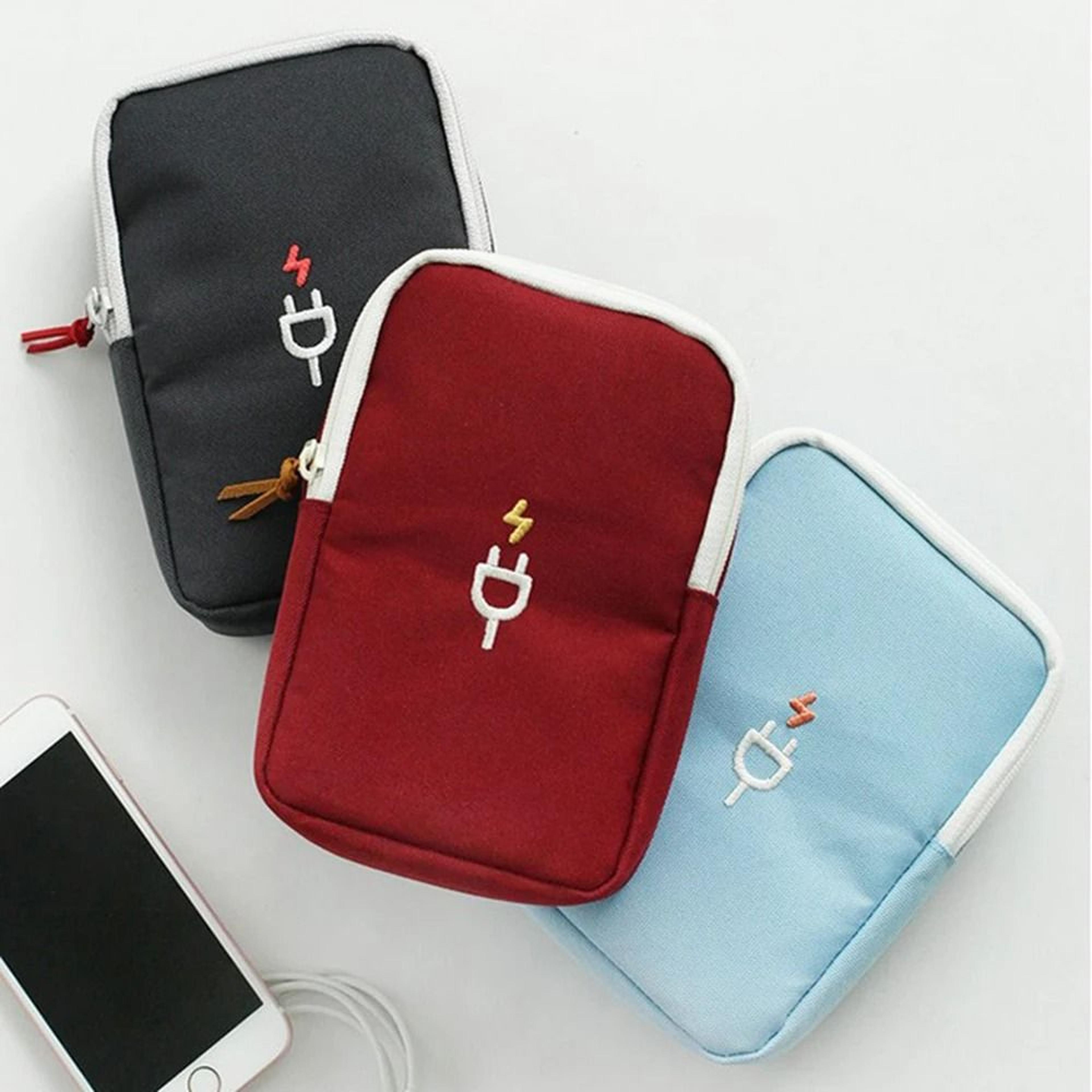 portable electronics organizer travel cable storage bag for chargers headphones and accessories