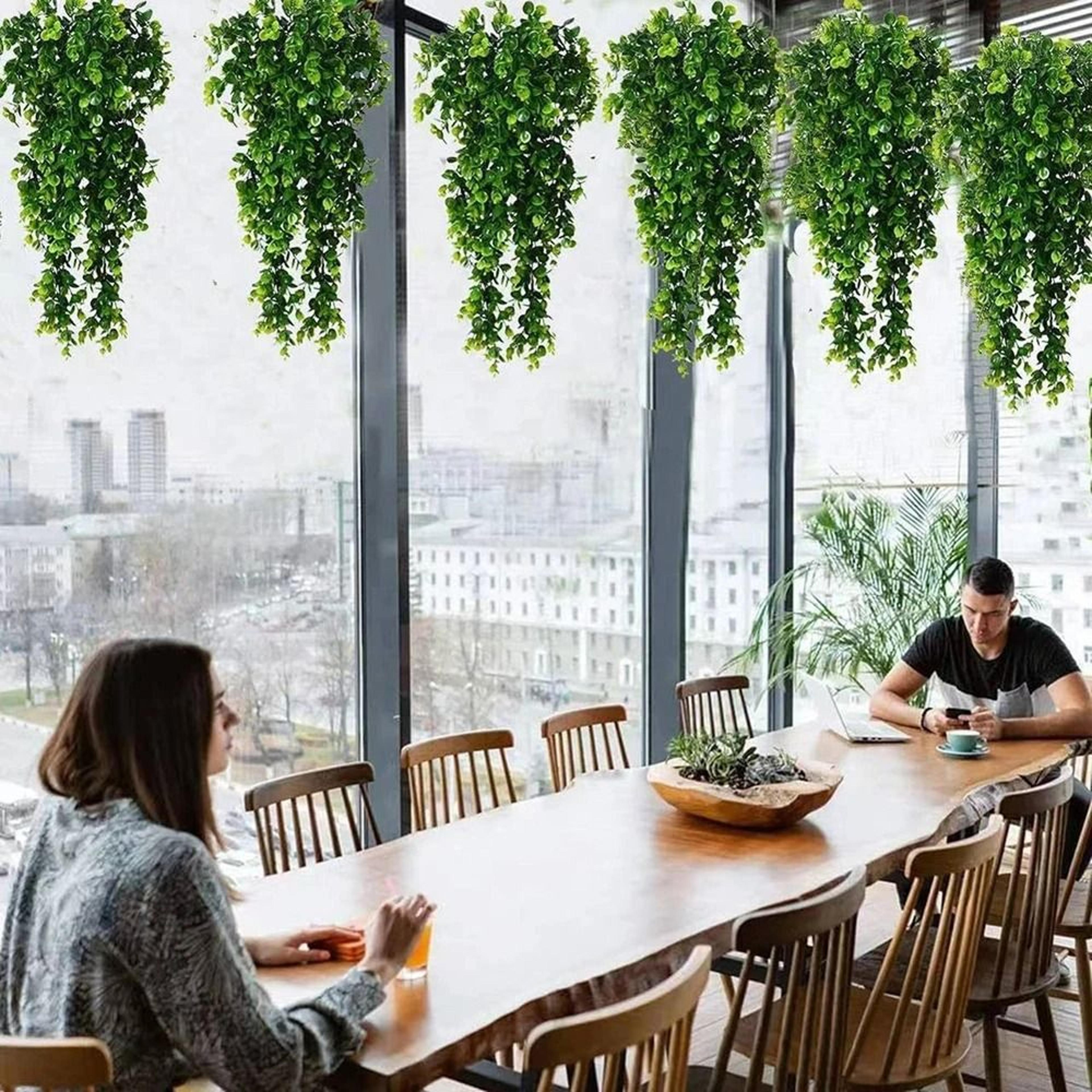 artificial hanging fern vine wall decor green plant garland for home balcony and events