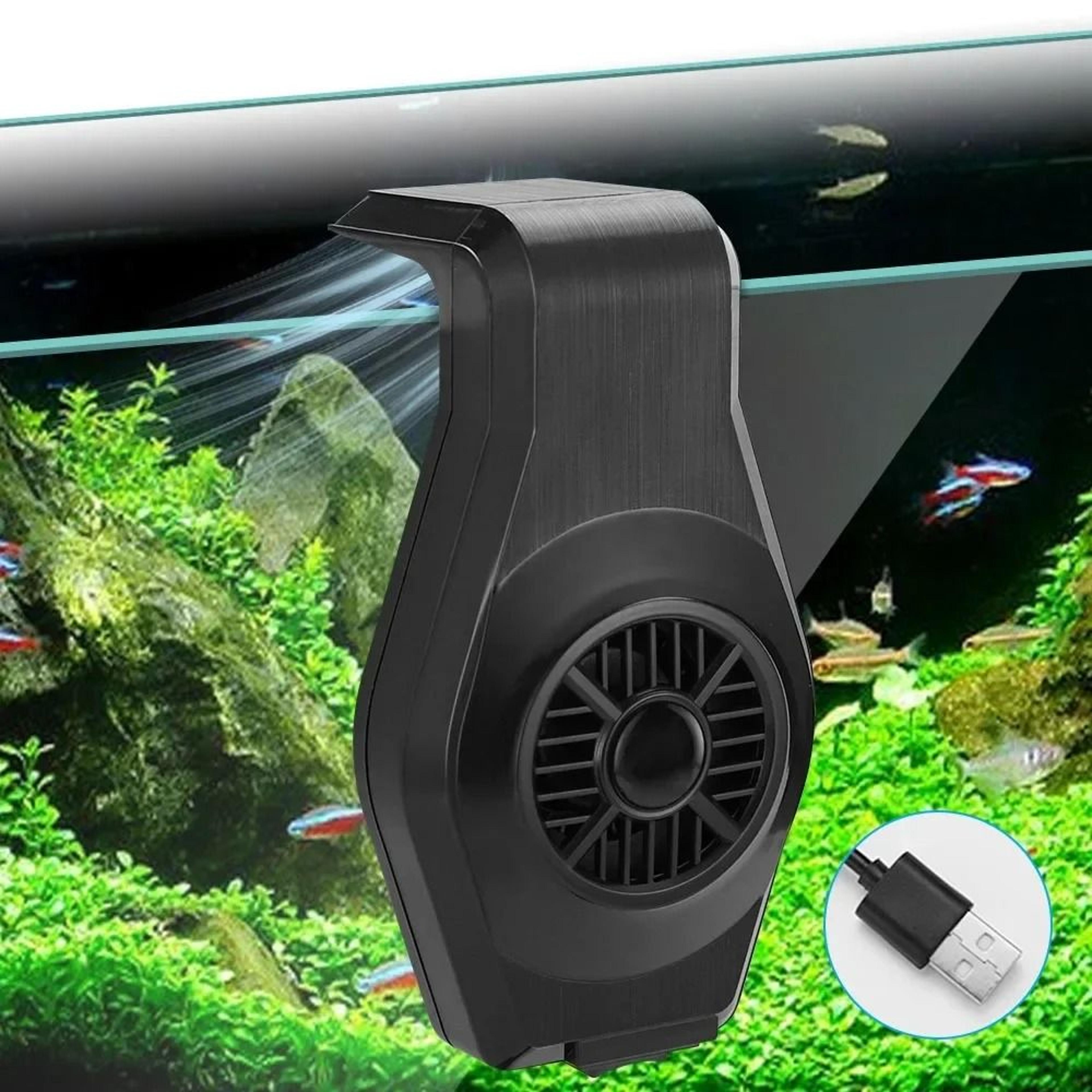 usb aquarium cooling fan mini fish tank chiller with speed control for shrimp and planted tanks