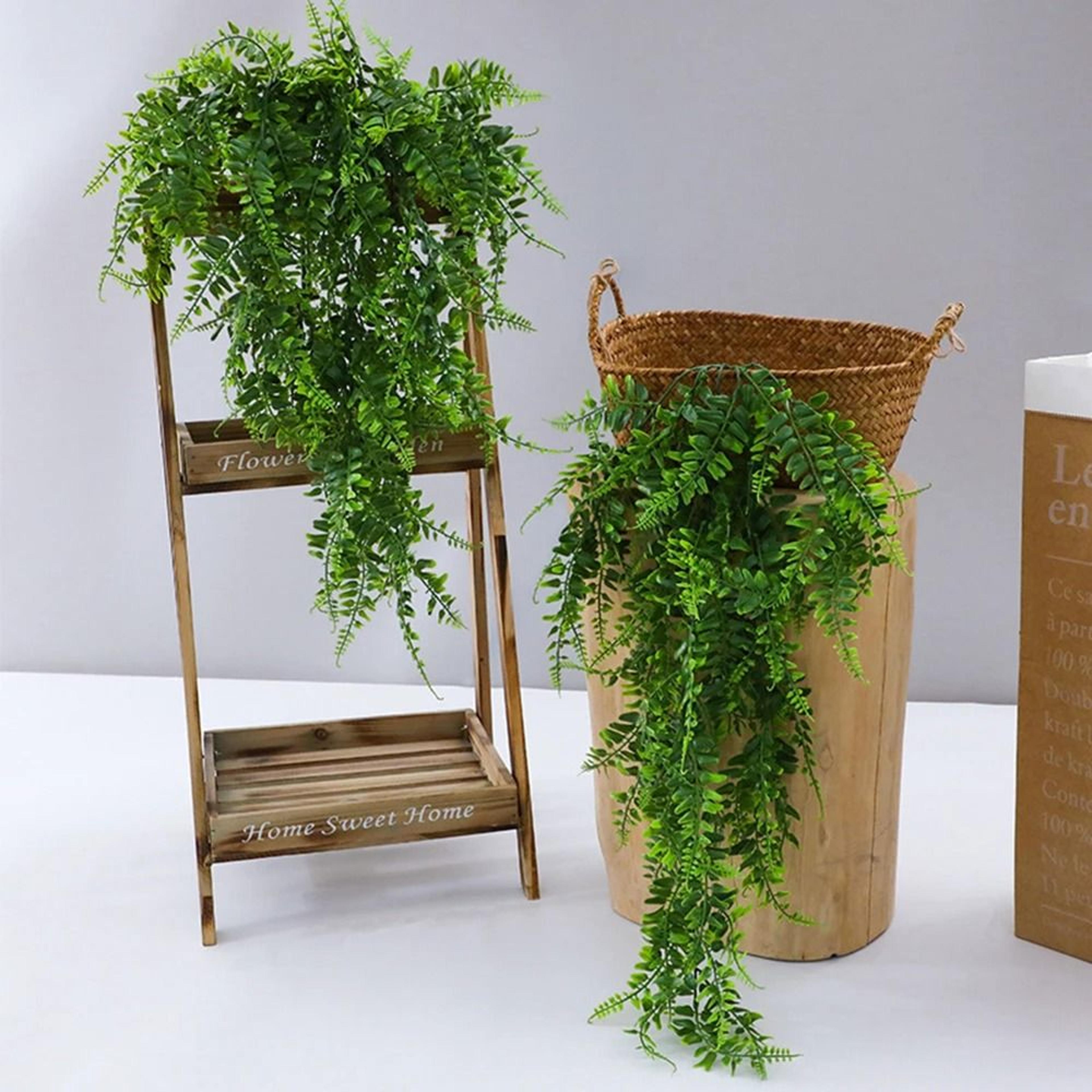 artificial hanging fern vine wall greenery persian grass rattan plant for home and outdoor decor