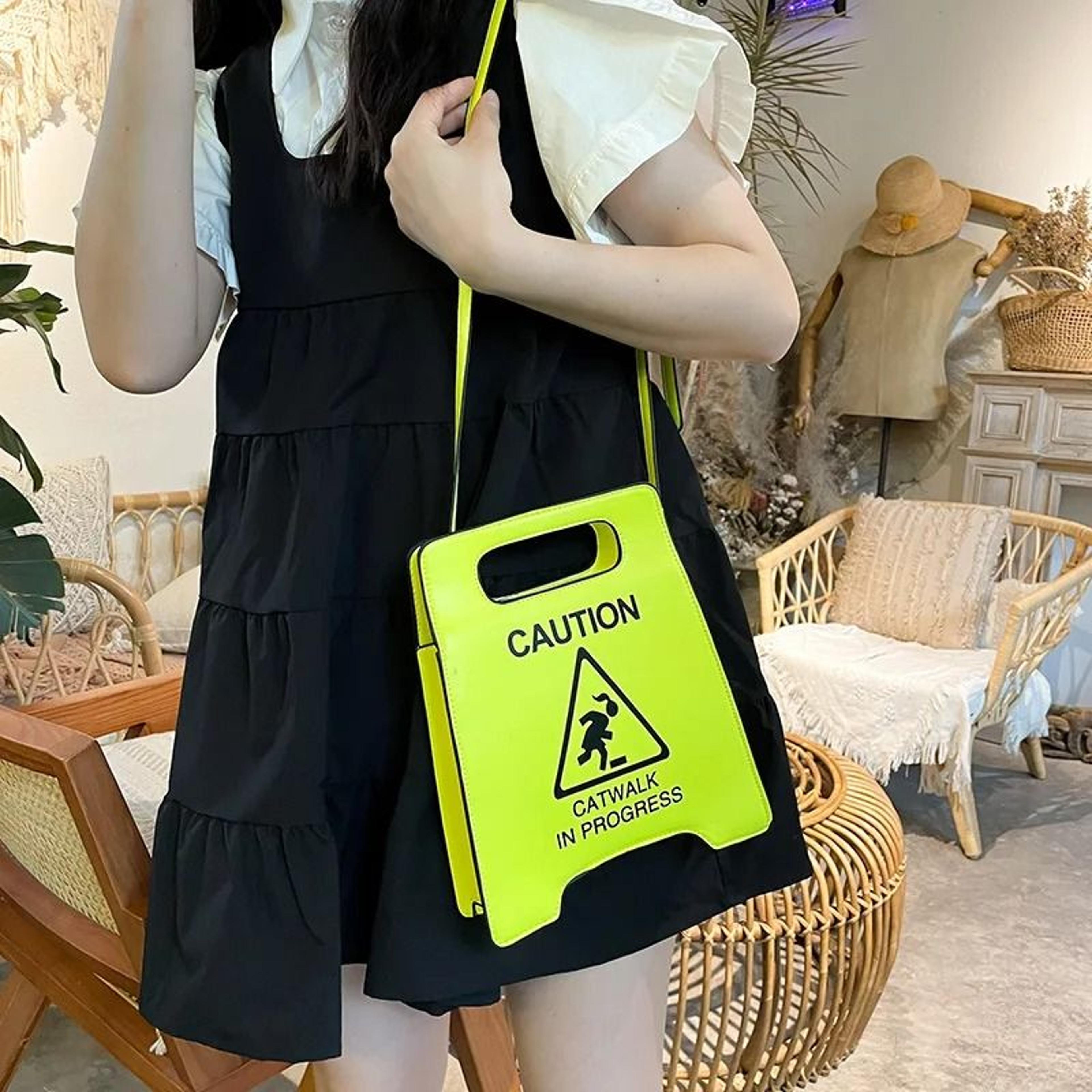 novelty stop sign crossbody handbag