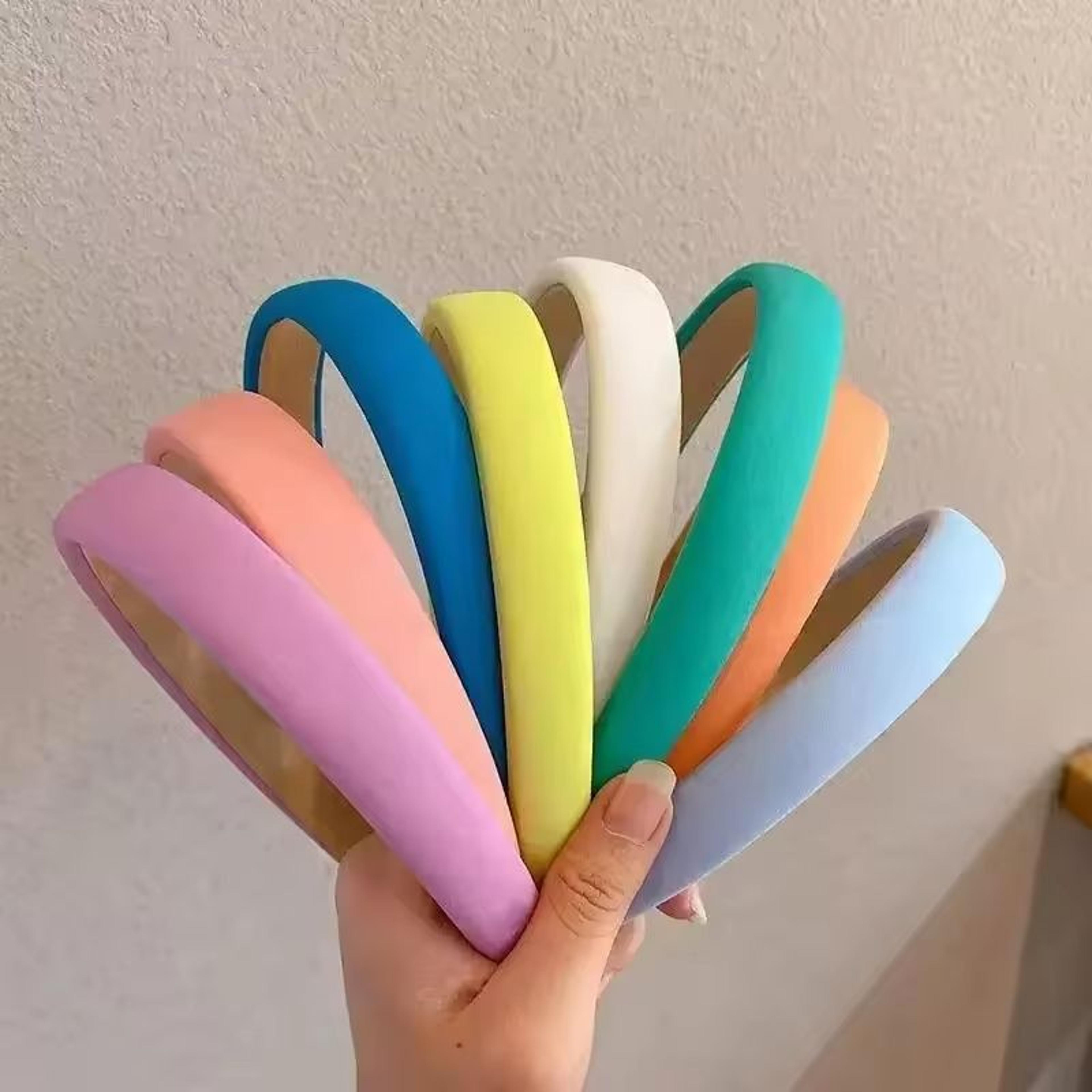 vintage candy color padded sponge headband