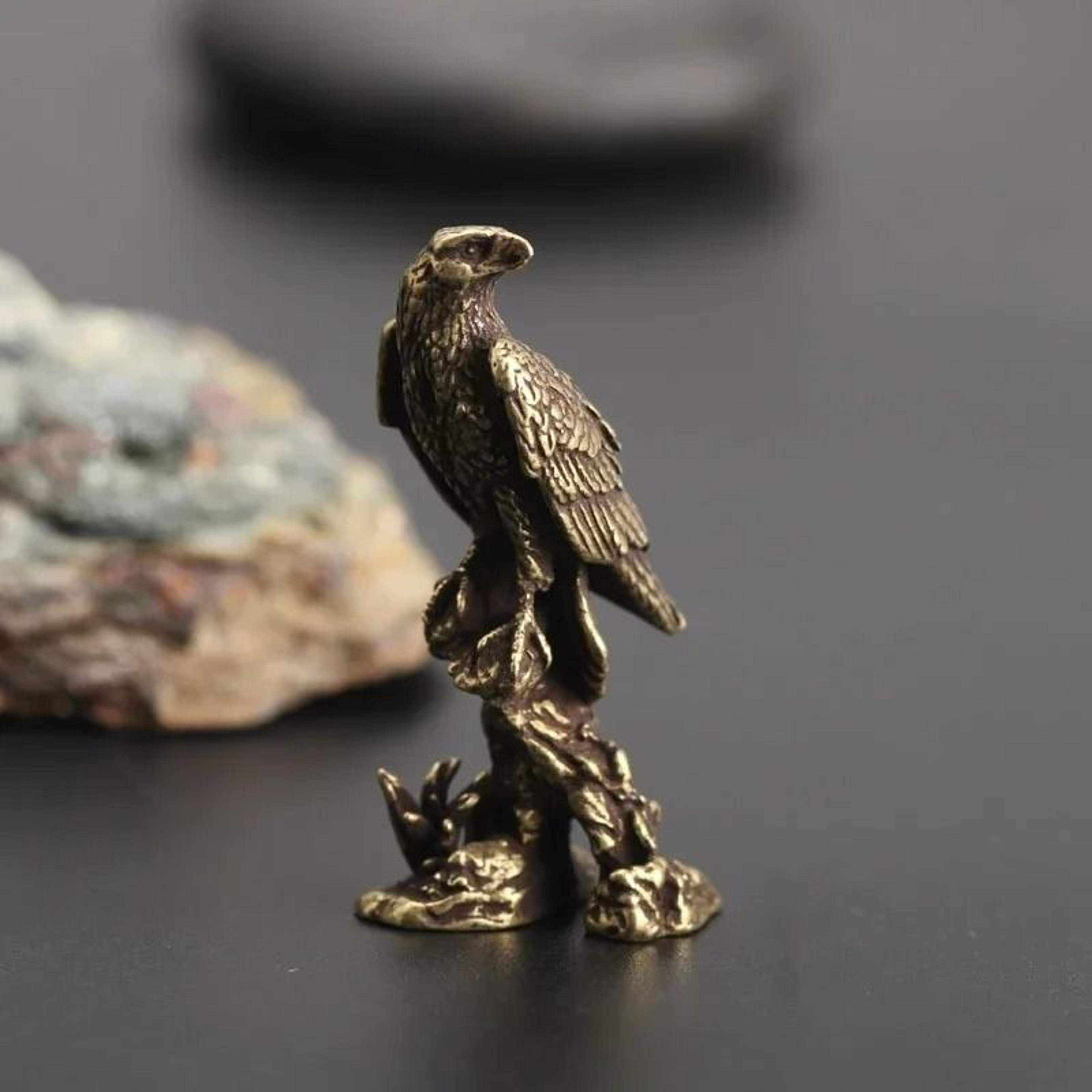 vintage brass eagle miniature figurine