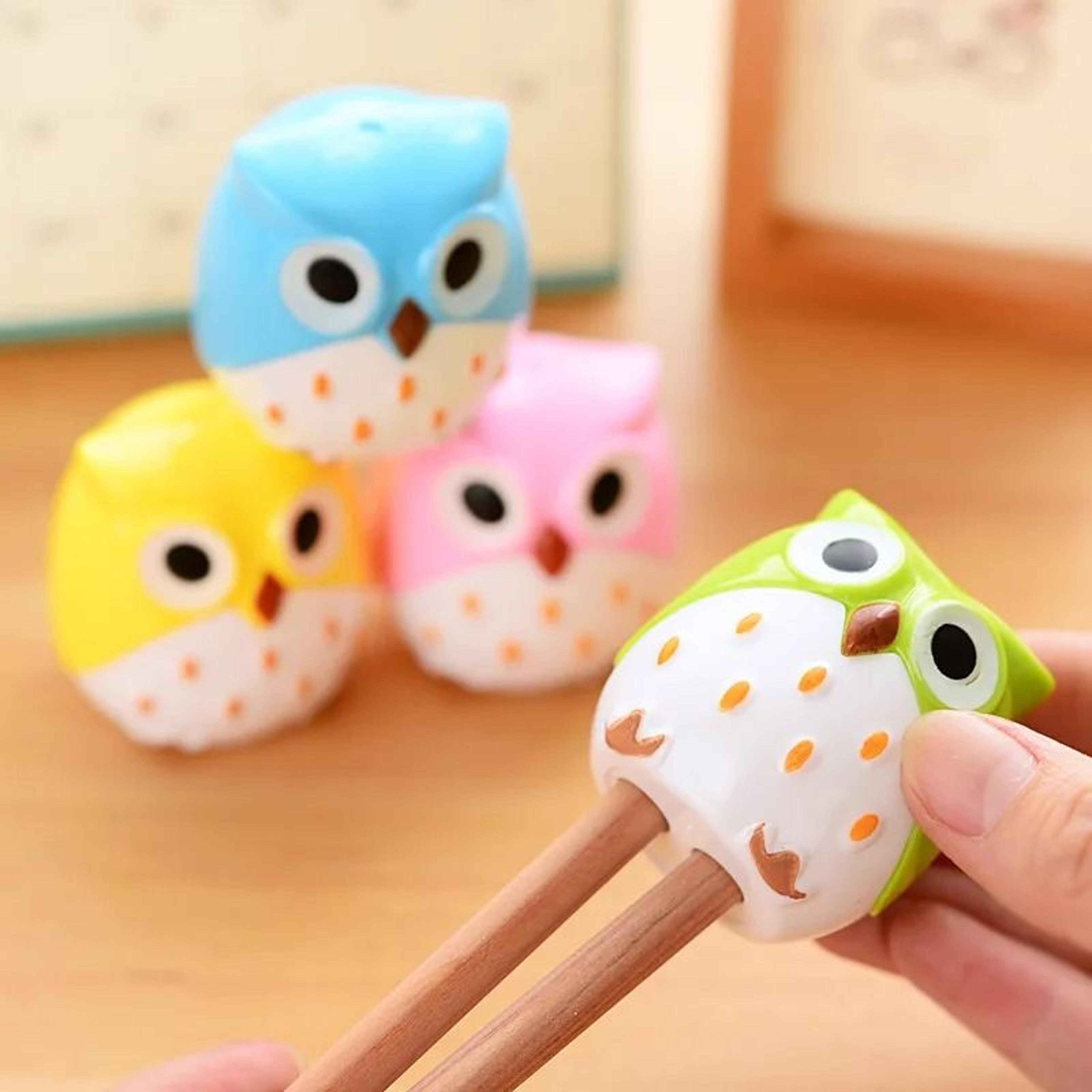 mini owl pattern dual-hole pencil sharpener
