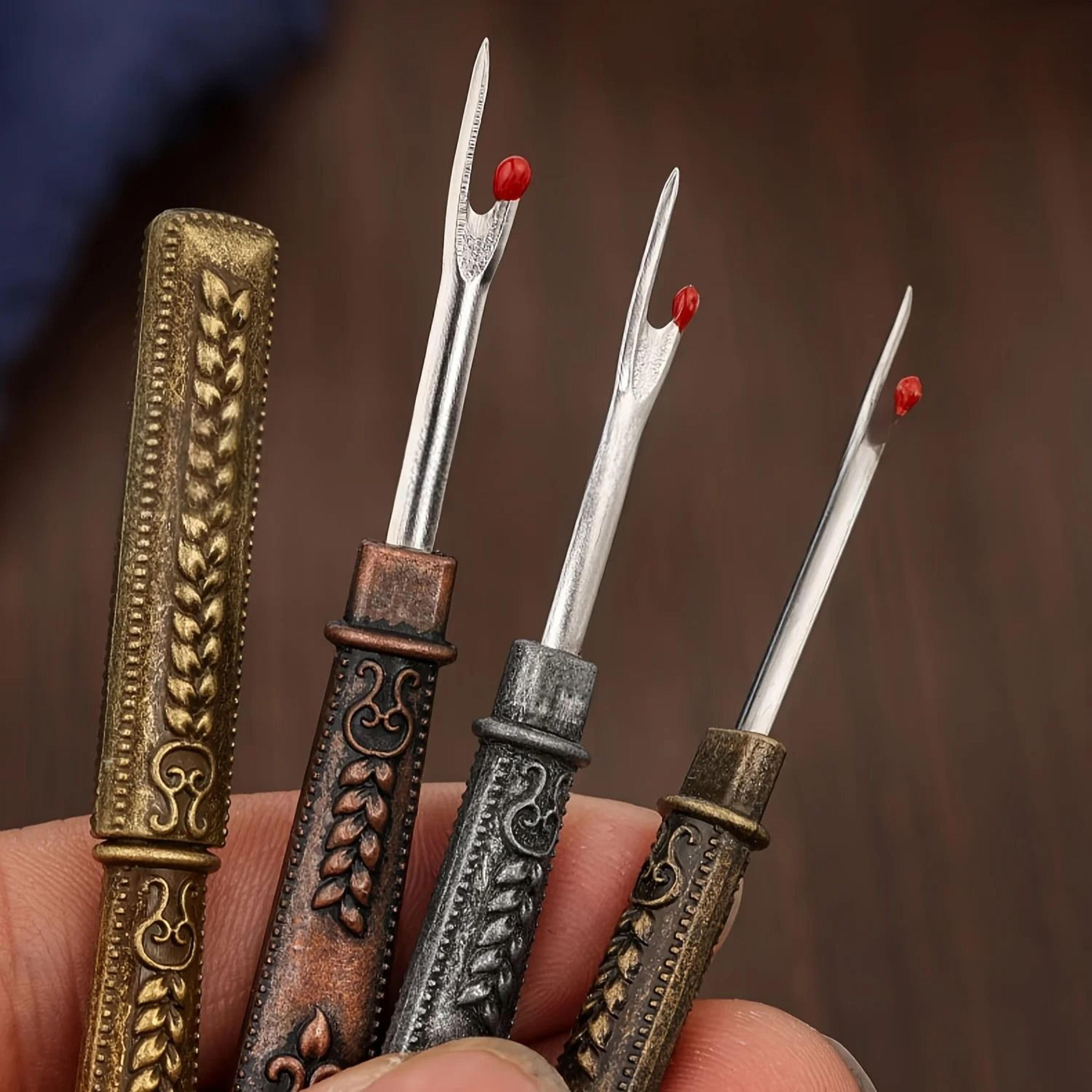 vintage embroidery thread tearing pliers and handheld precision sewing cutter