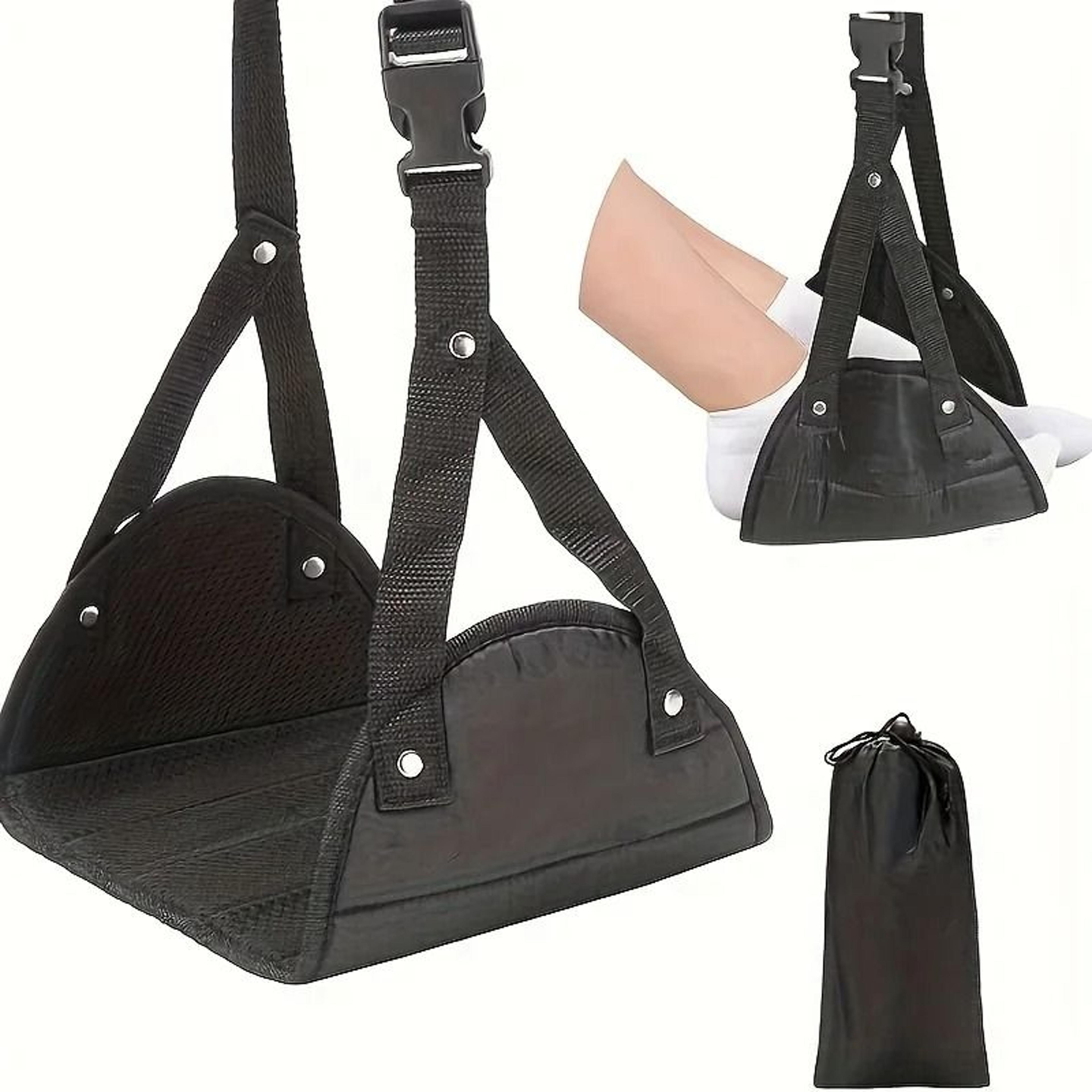 ergonomic airplane footrest portable travel hammock for long distance flights