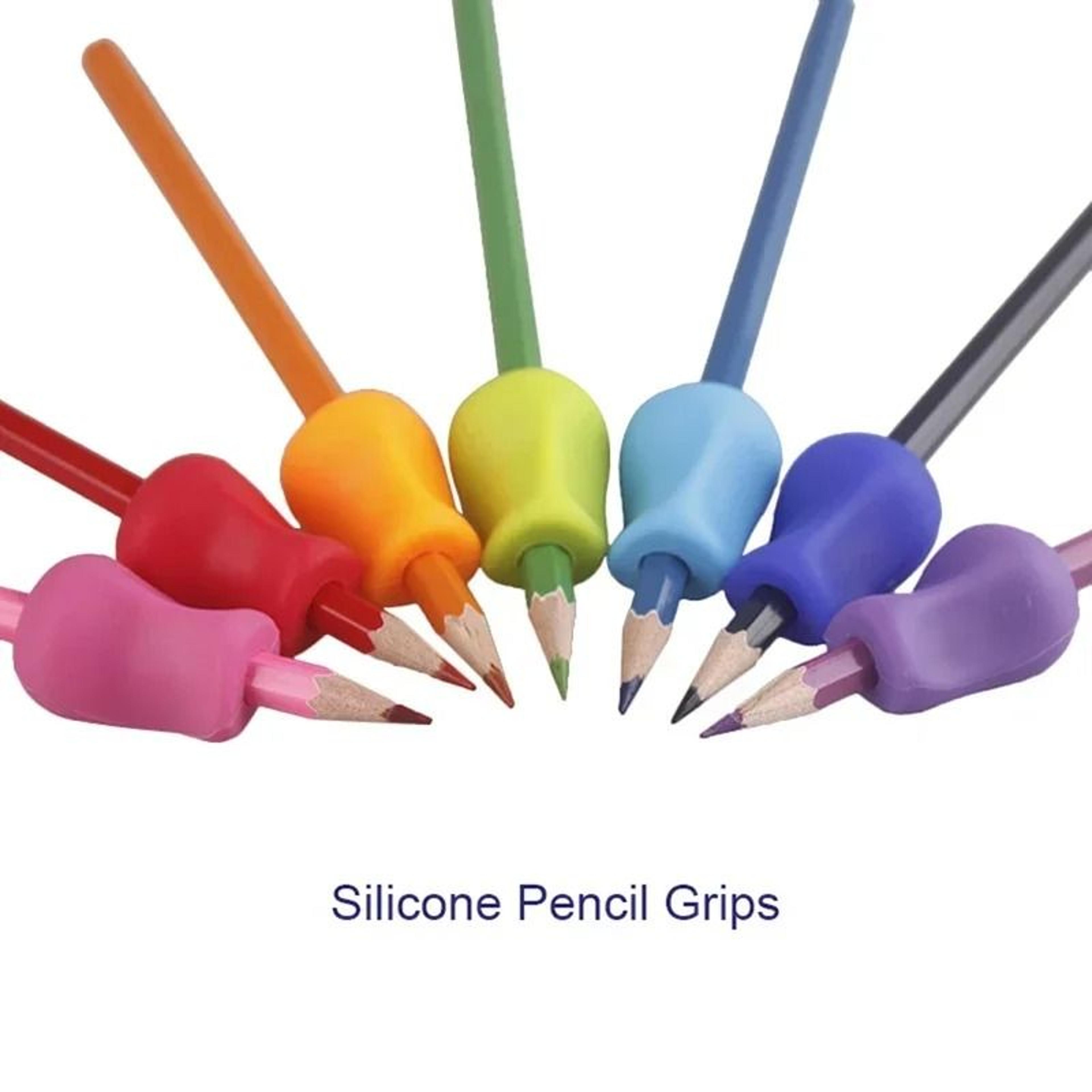 3 piece silicone pencil grip and writing aid posture correction device for students