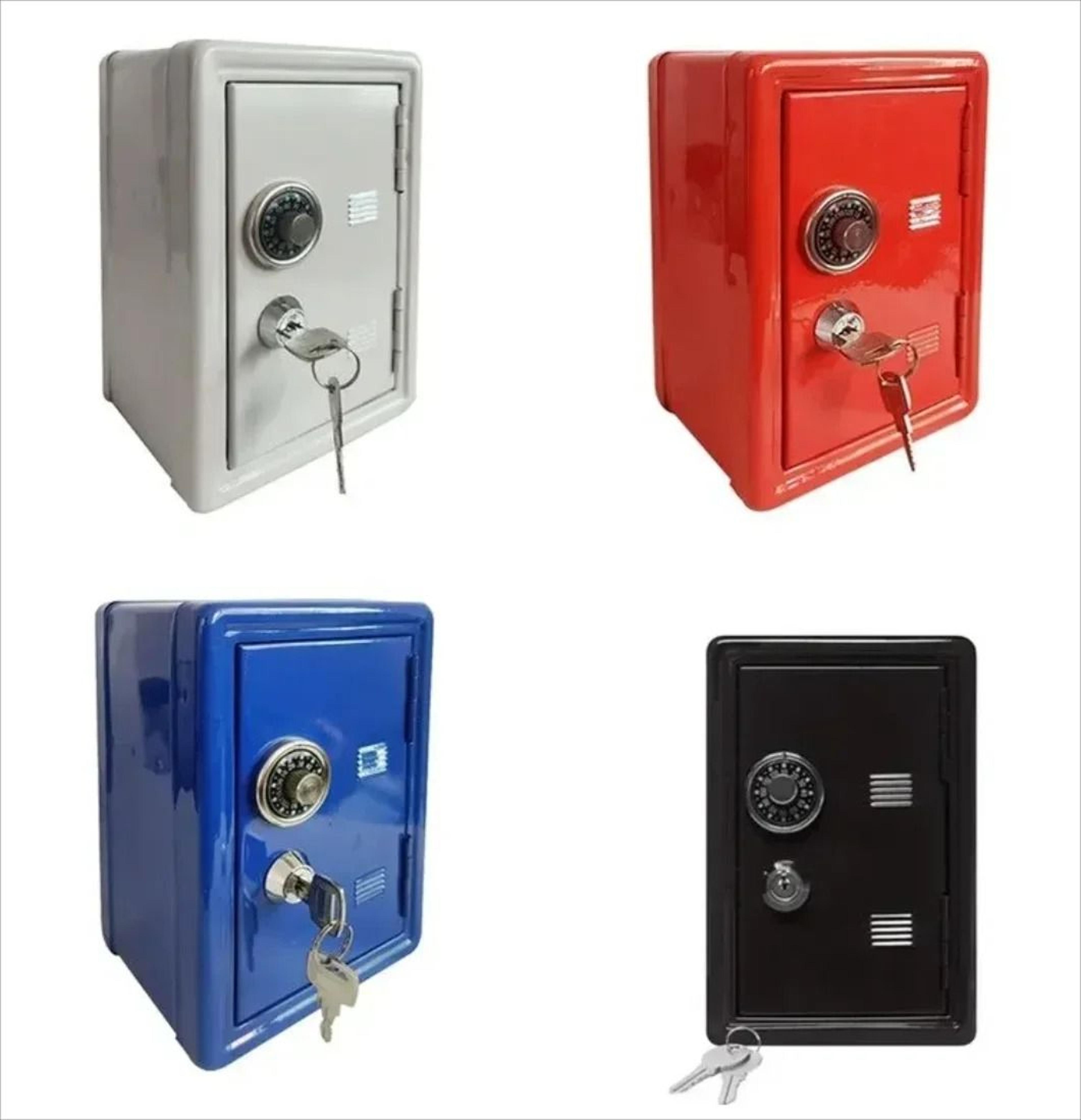 vertical mini metal safe and decorative desktop storage cabinet with combination lock