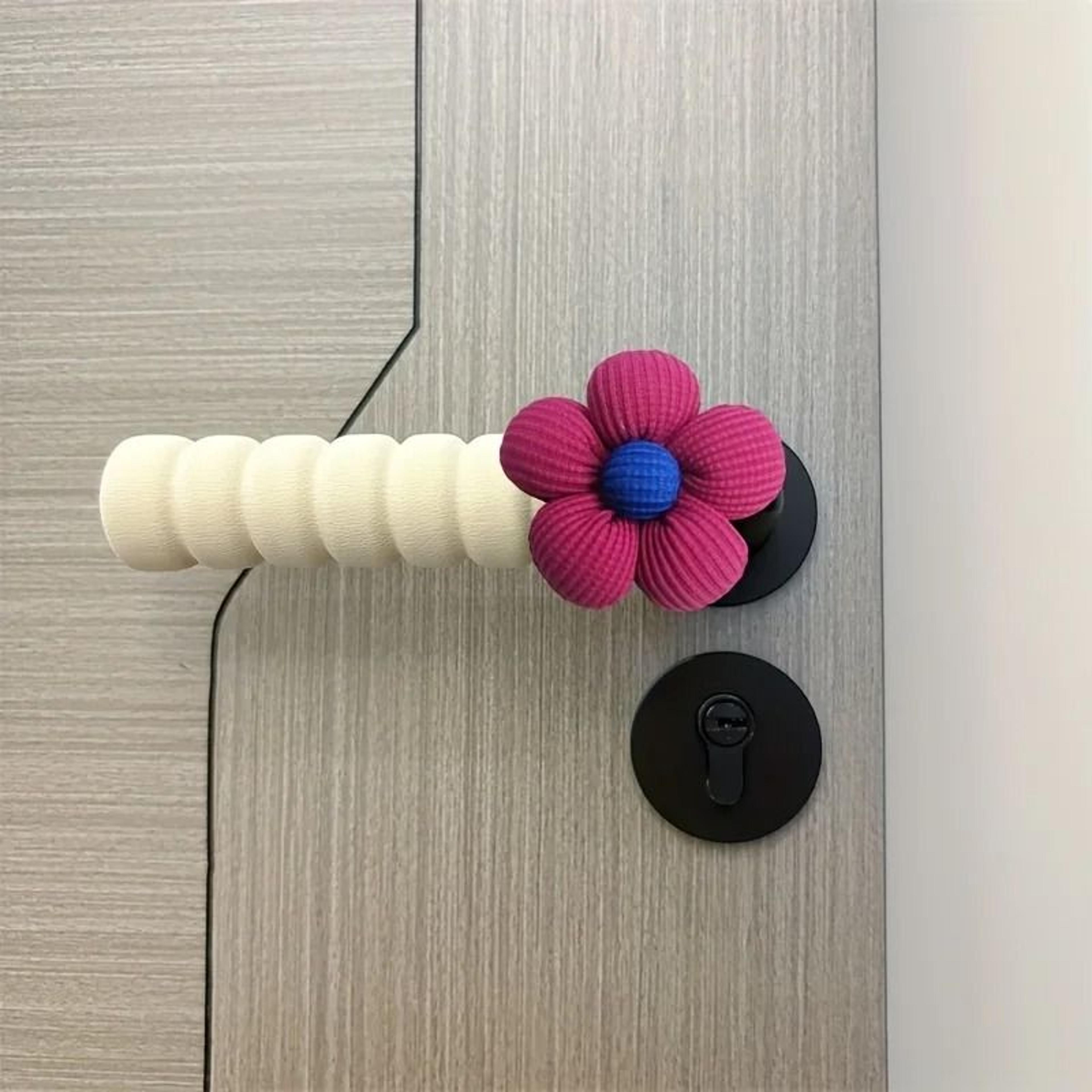 floral anti-collision door handle cover soft soundproof protection glove