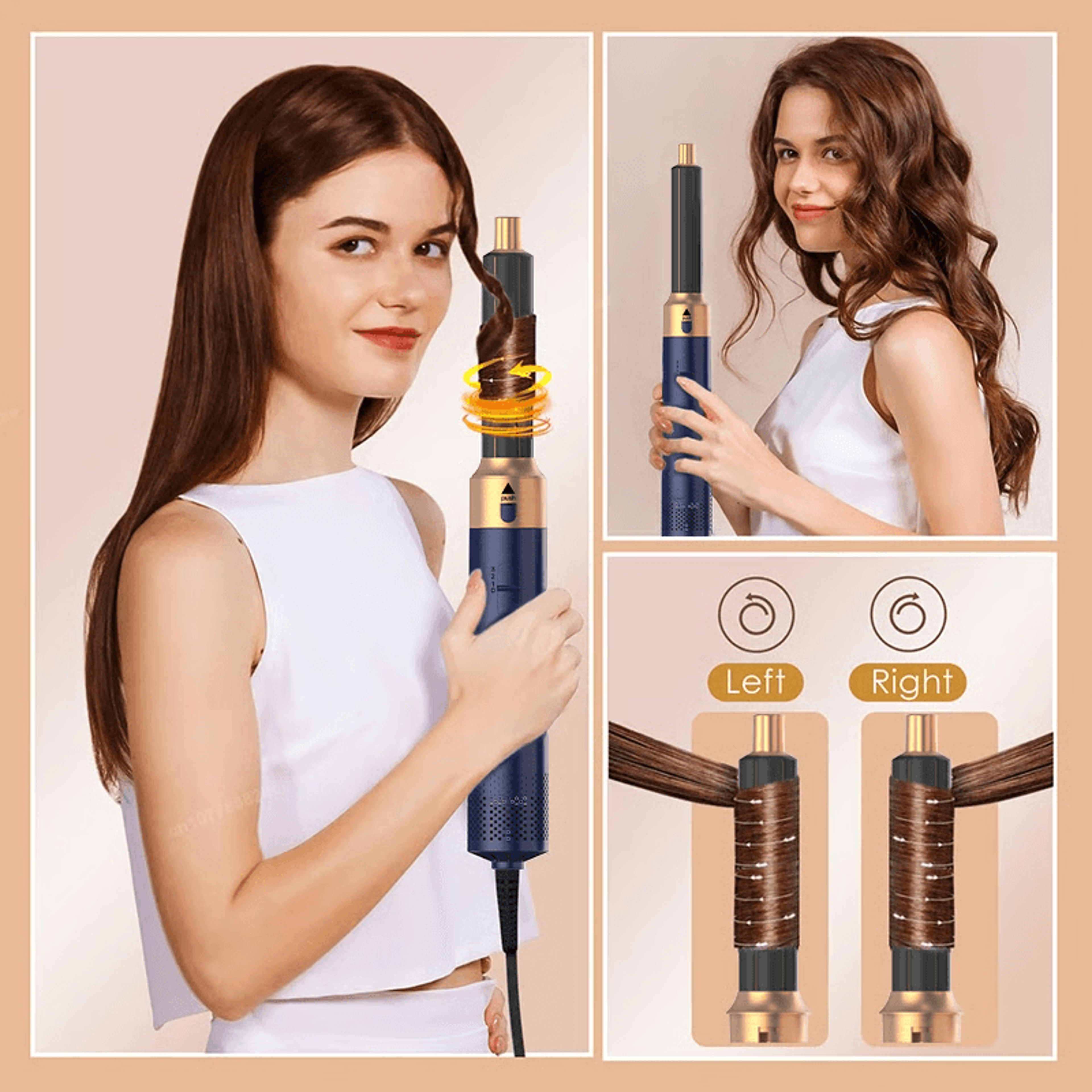 professional air hair styler, low noise hair dryer & multi-function styling tool for effortless hair care