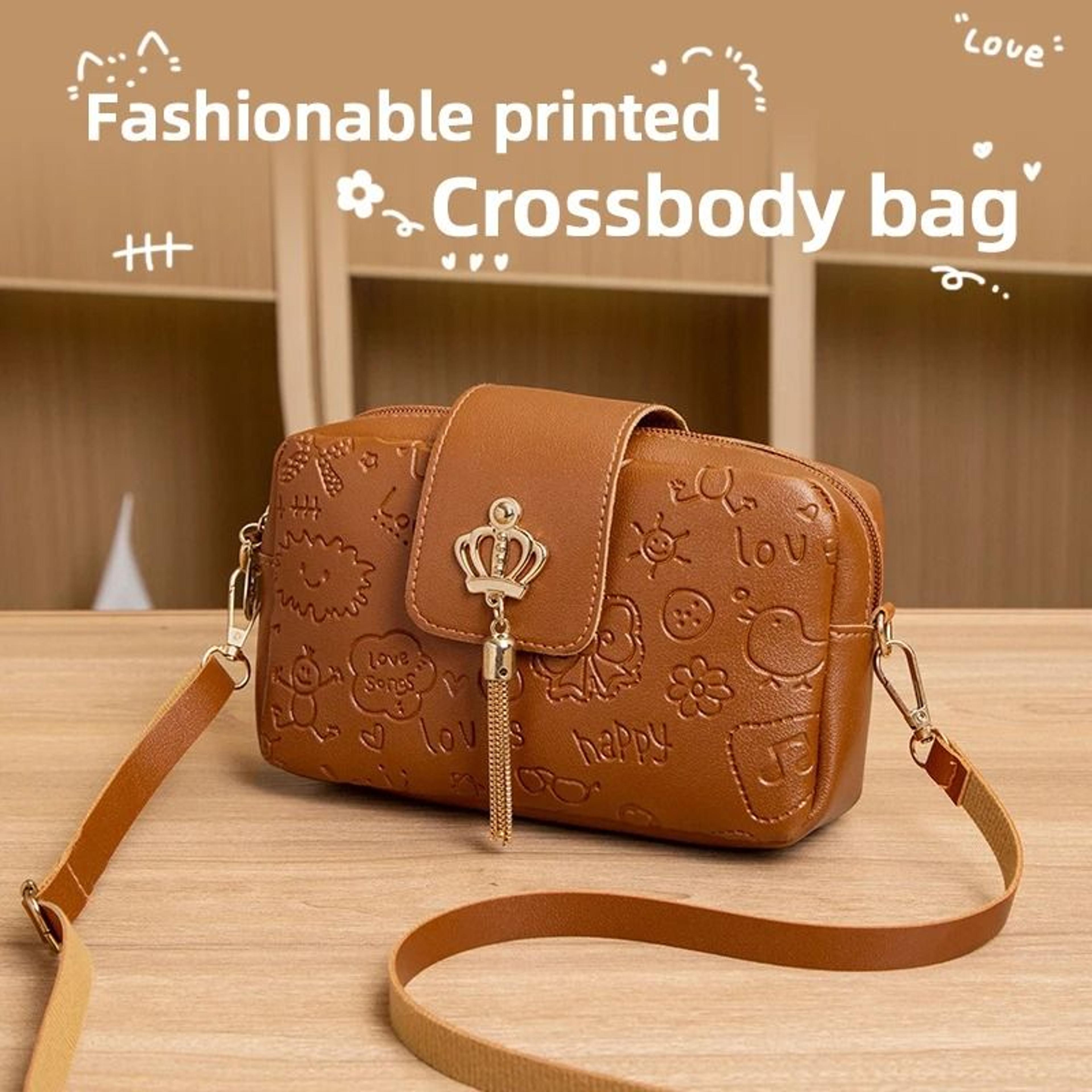 fashionable printed camera bag and sweet crossbody phone purse